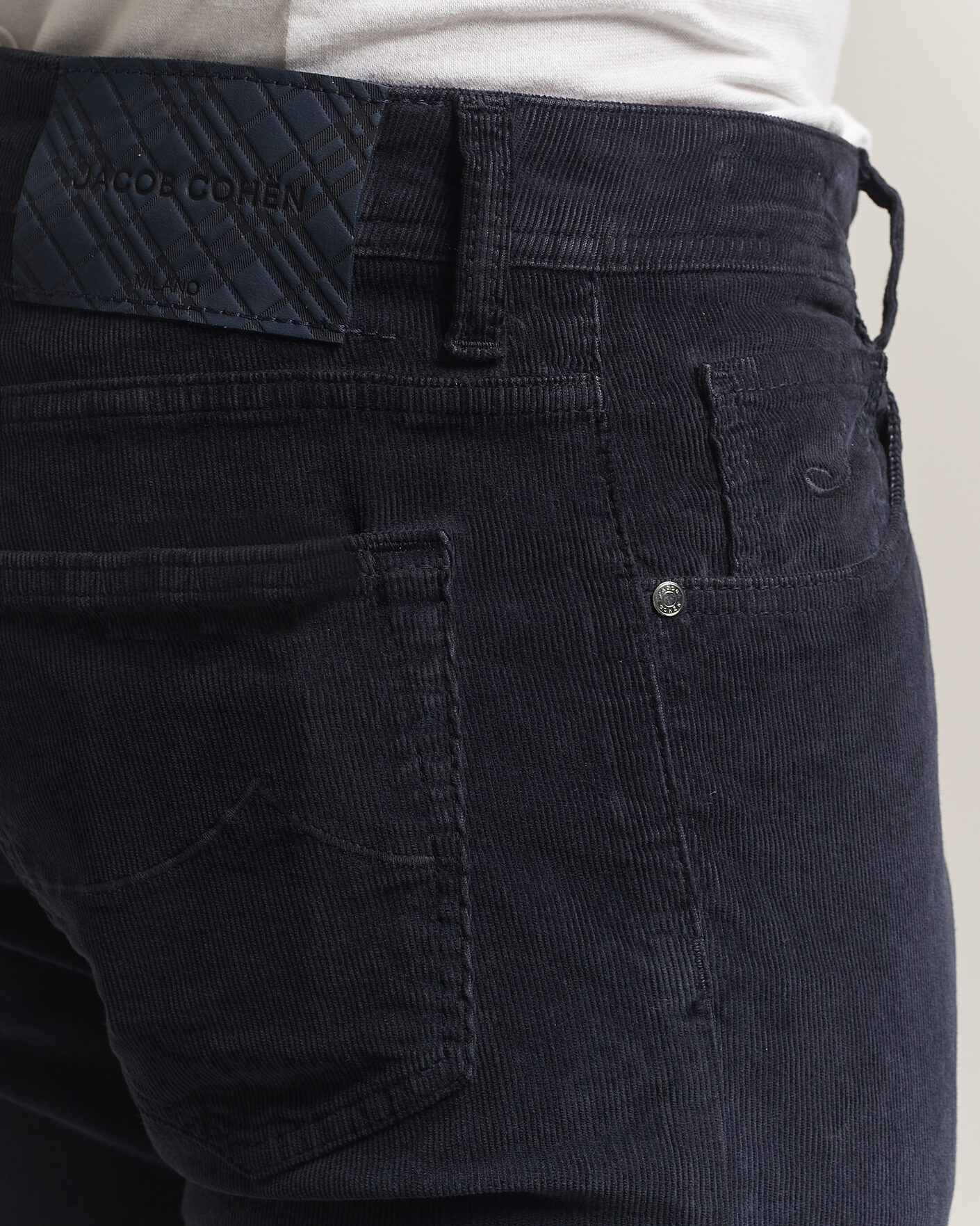Heren | Broeken | Jacob Cohën | Nick Slim Fit Cotton Trousers Navy