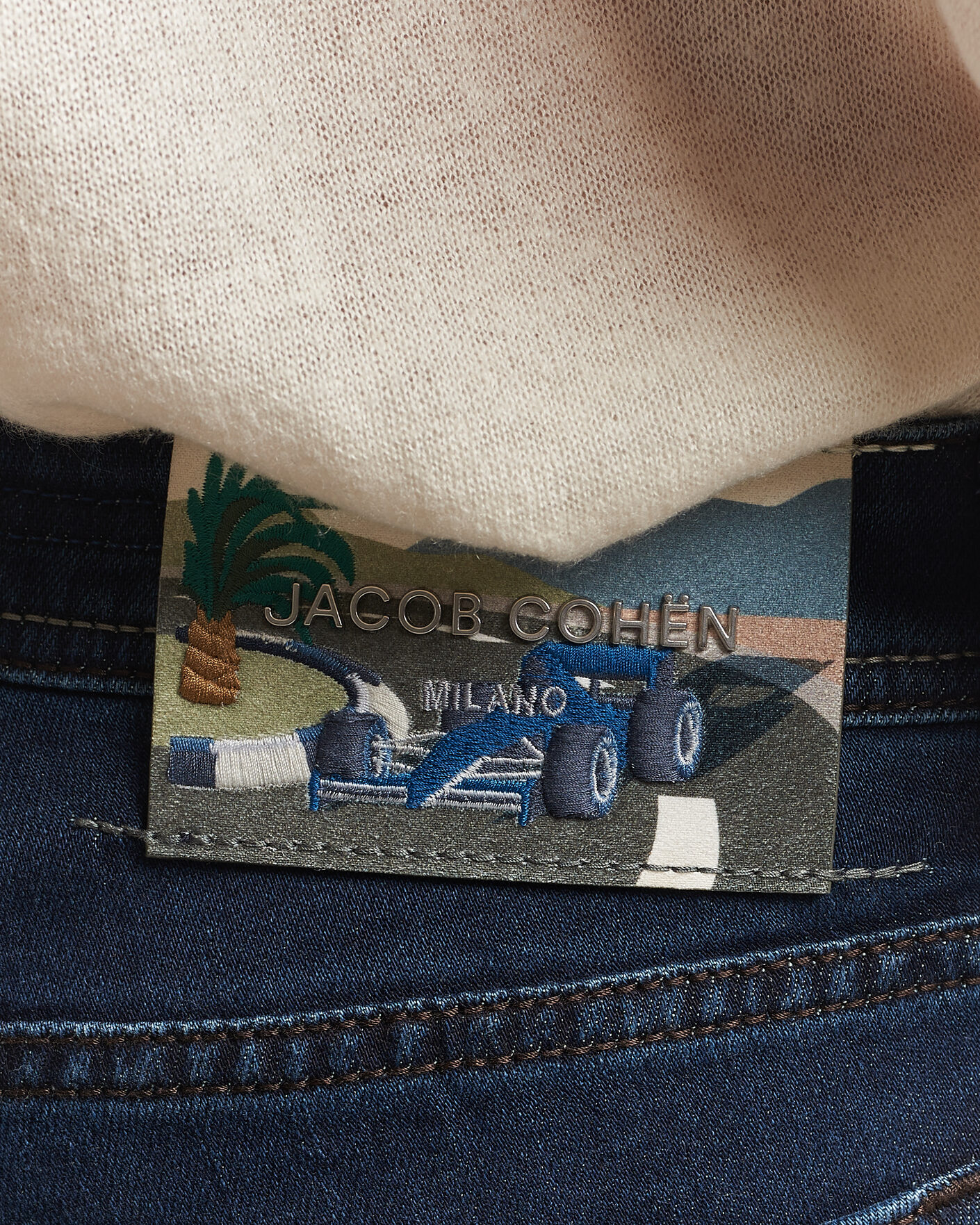 Heren | Jeans | Jacob Cohën | Nick Slim Fit Washed Stretch Jeans Dark Blue