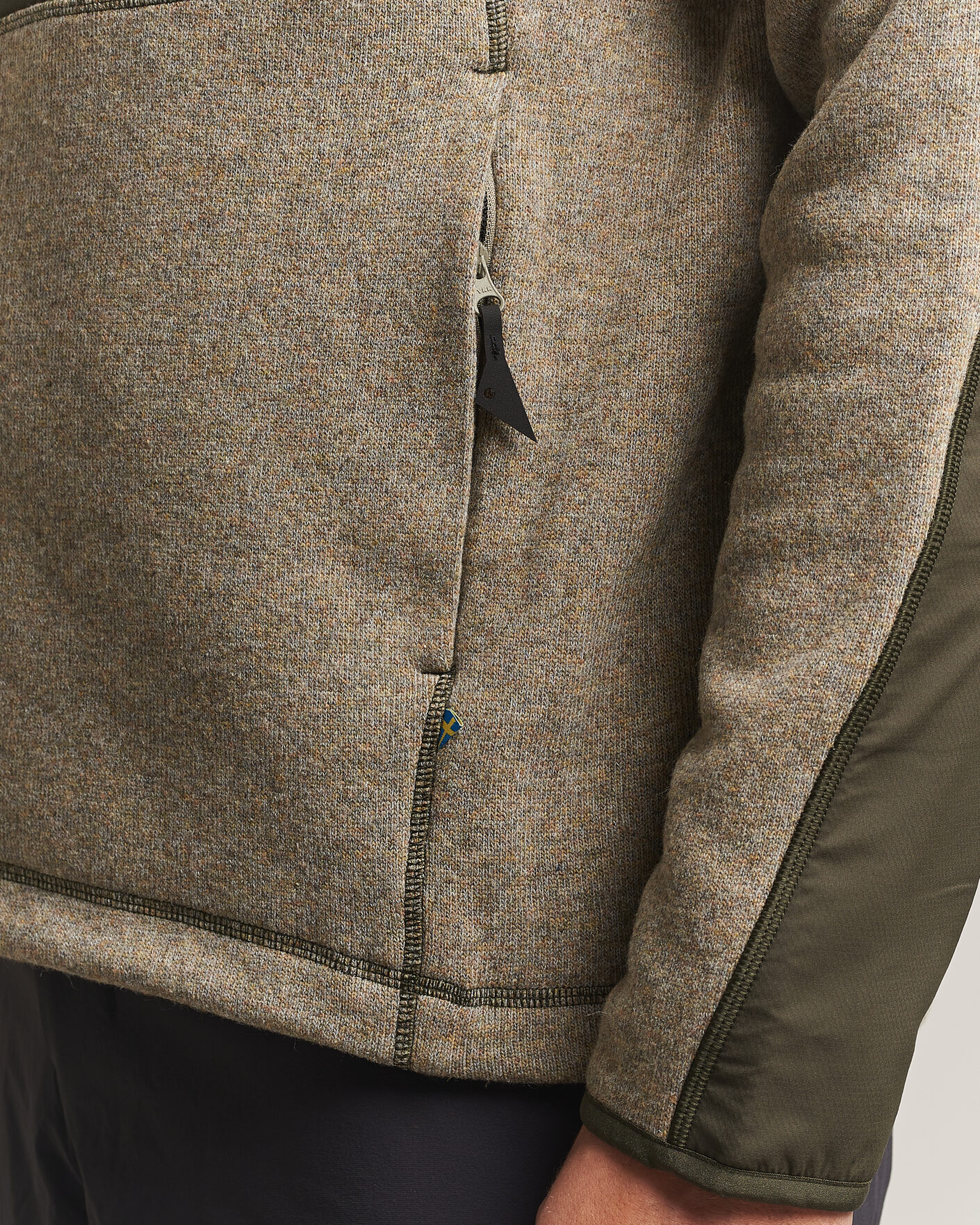 Heren | Truien | Klättermusen | Balderus Wool Fleece Hood Jacket Rosin Green