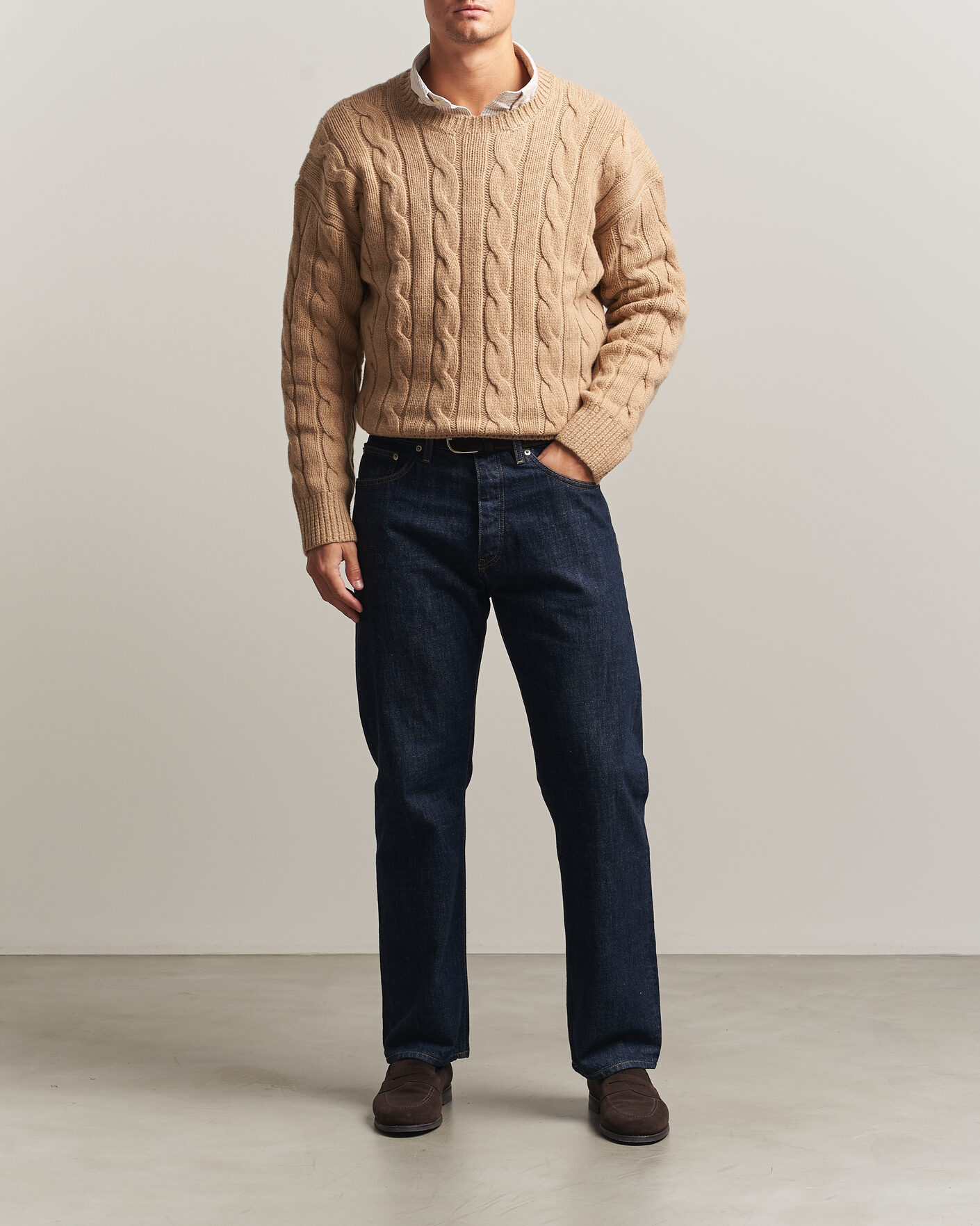Homme | Pulls Et Tricots | Polo Ralph Lauren | Exploded Cabel Sweater Camel Melange