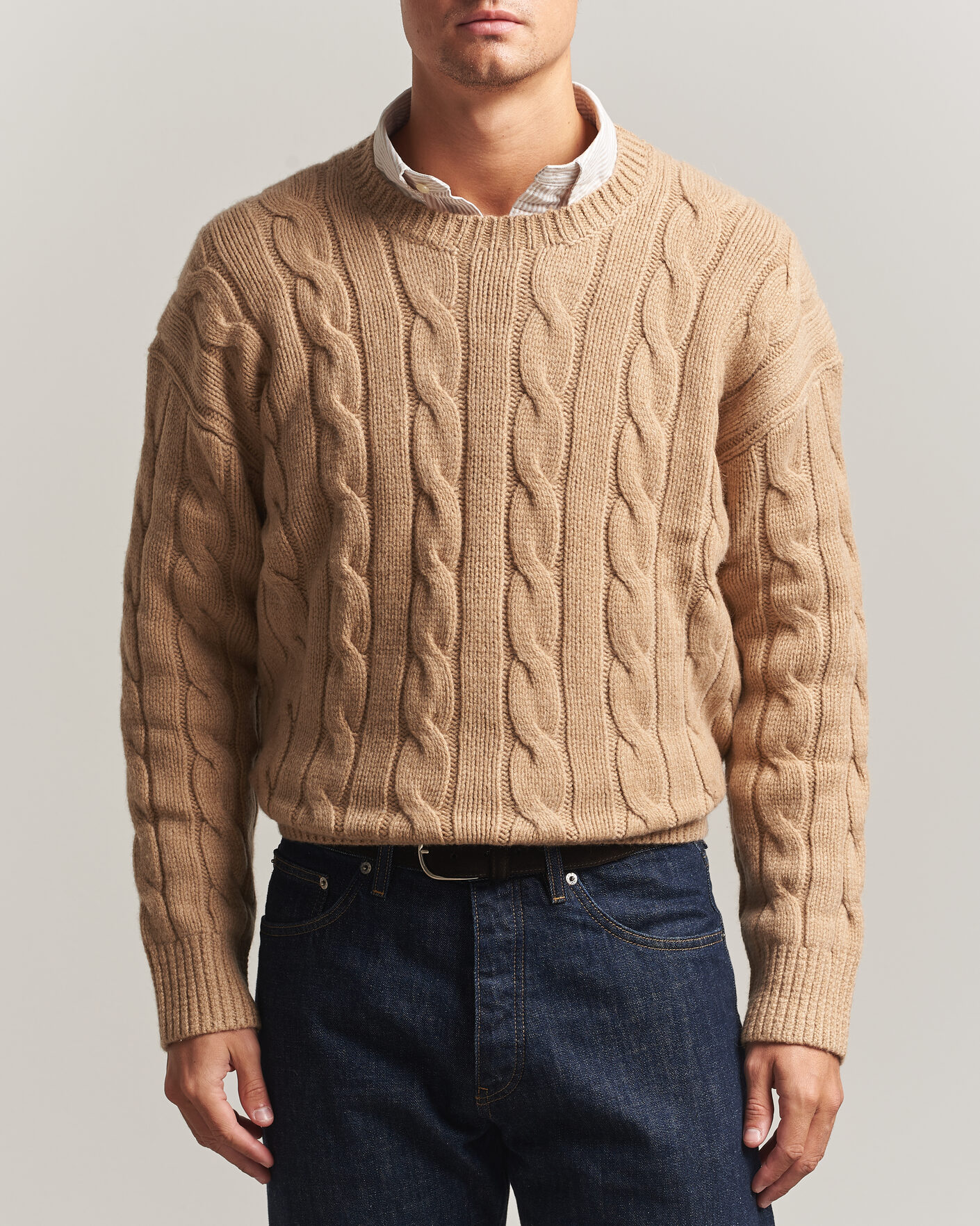 Homme | Pulls Et Tricots | Polo Ralph Lauren | Exploded Cabel Sweater Camel Melange