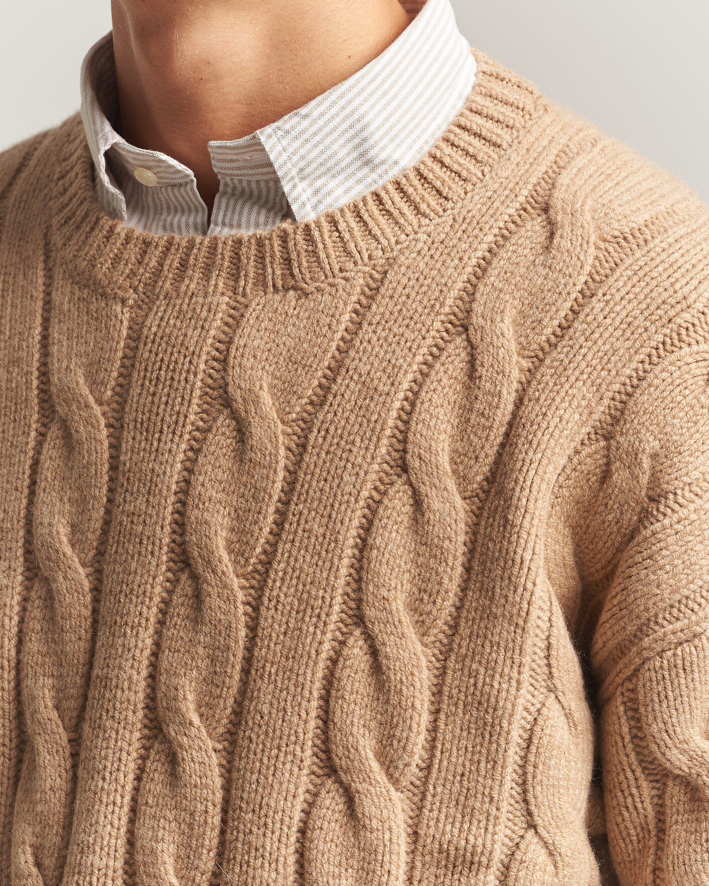 Homme | Pulls Et Tricots | Polo Ralph Lauren | Exploded Cabel Sweater Camel Melange