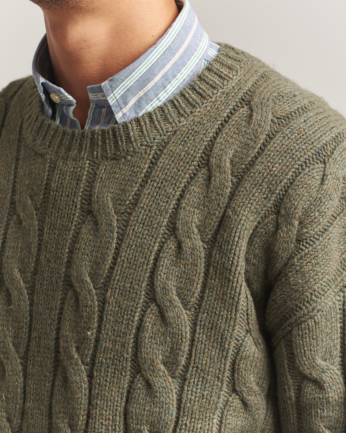 Heren | Truien | Polo Ralph Lauren | Exploded Cabel Sweater Treron Olive
