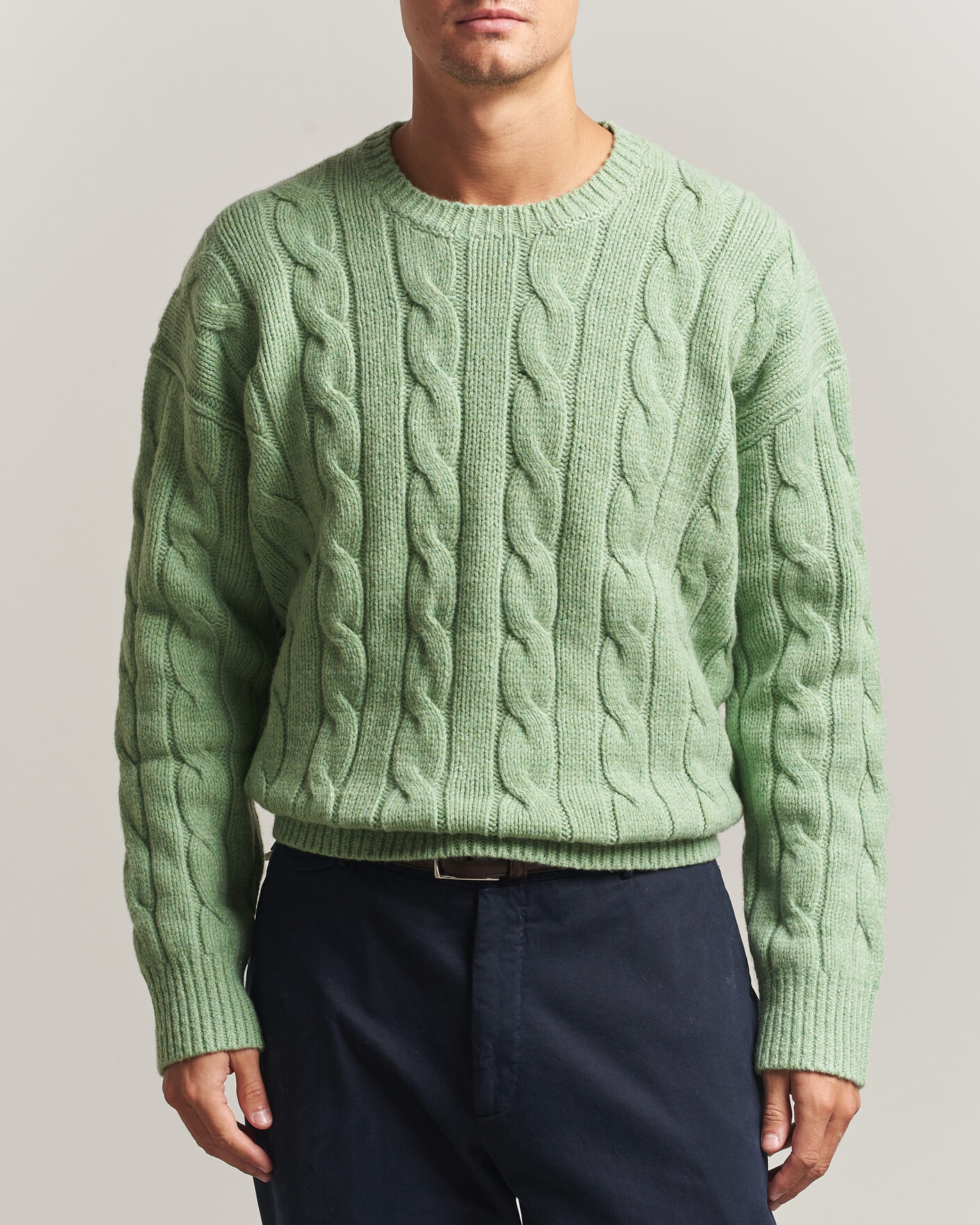Homme | Pulls Et Tricots | Polo Ralph Lauren | Exploded Cabel Sweater Sprouting Green
