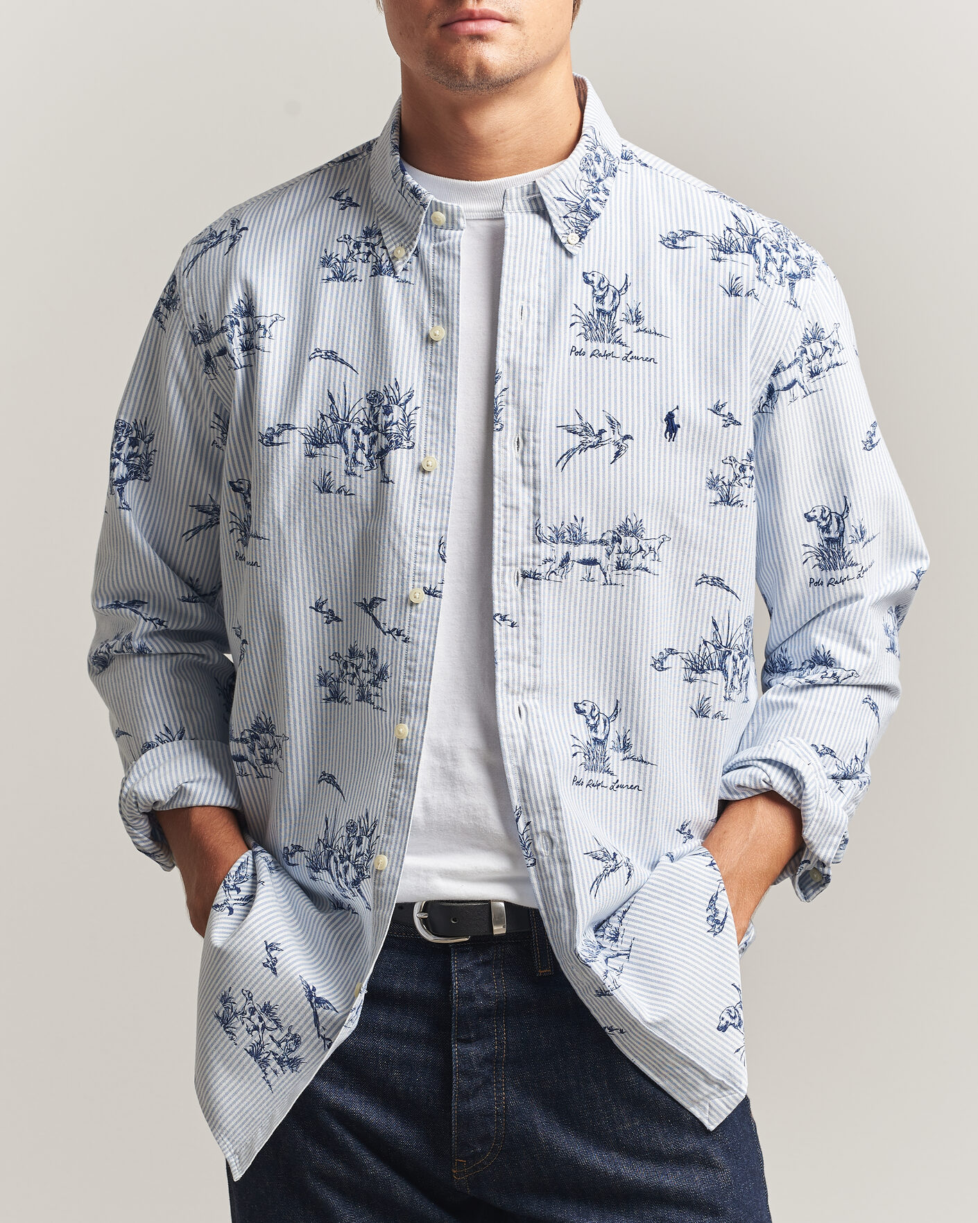 Homme | Chemises | Polo Ralph Lauren | Custom Fit Printed Oxford Shirt Field & Pheasant