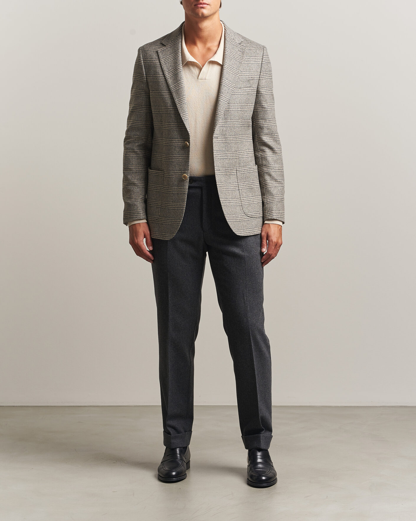 Homme | Blazers | Morris | Soft Glencheck Blazer Brown