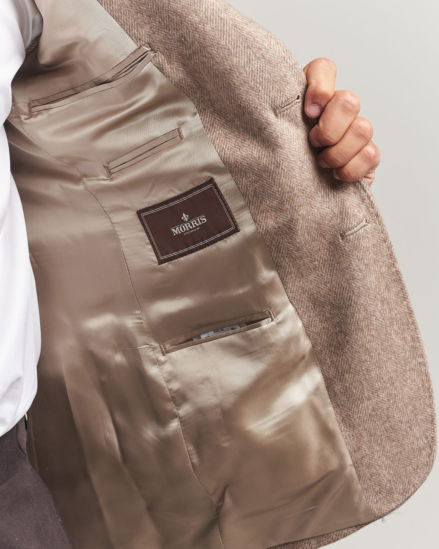 Heren | Blazers | Morris | Soft Herringbone Blazer Khaki