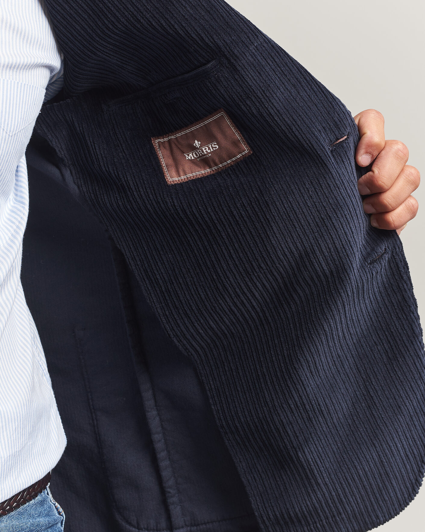 Heren | Blazers | Morris | Washed Cord Blazer Navy