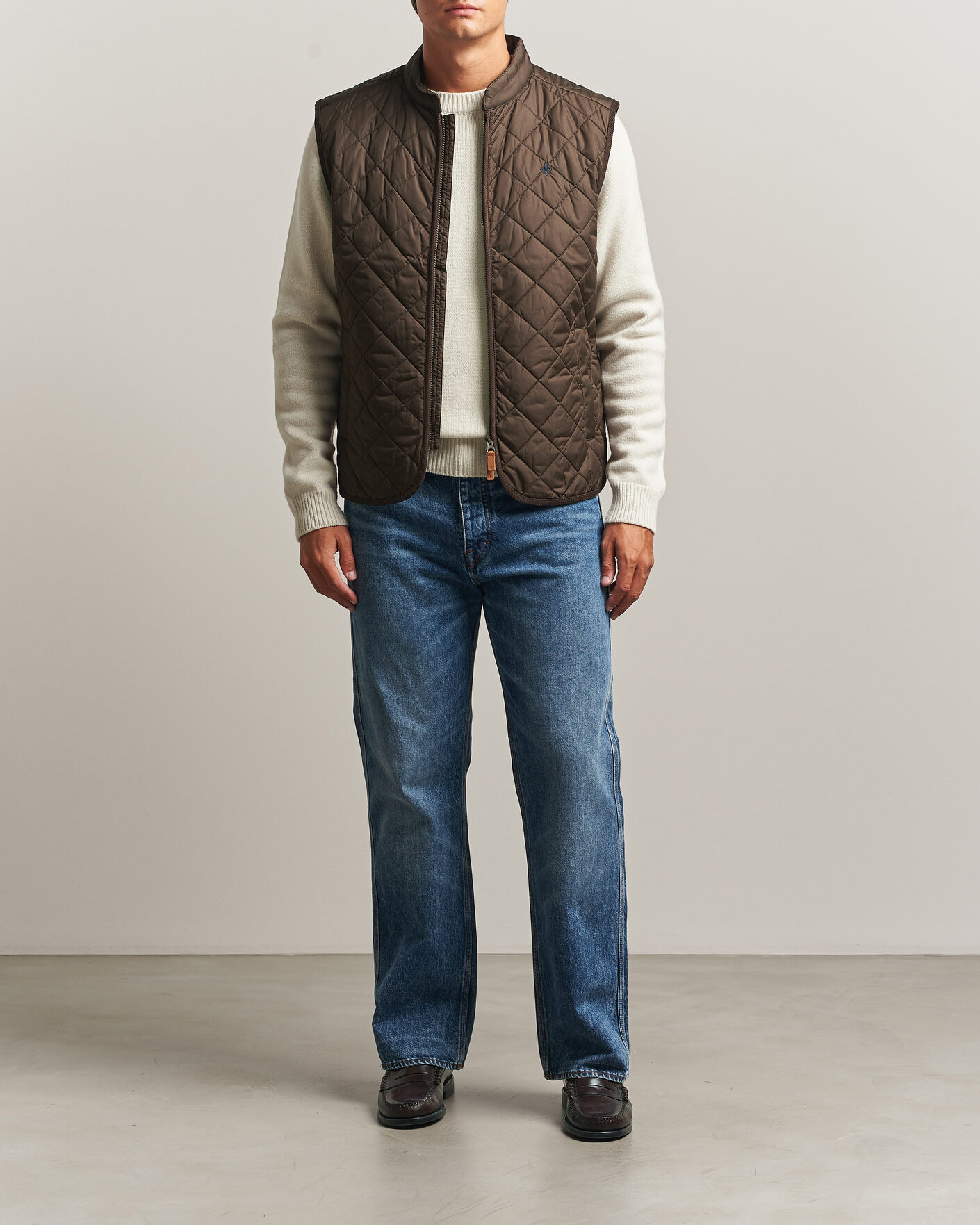 Homme | Gilets | Morris | Teddy Quilted Vest Brown