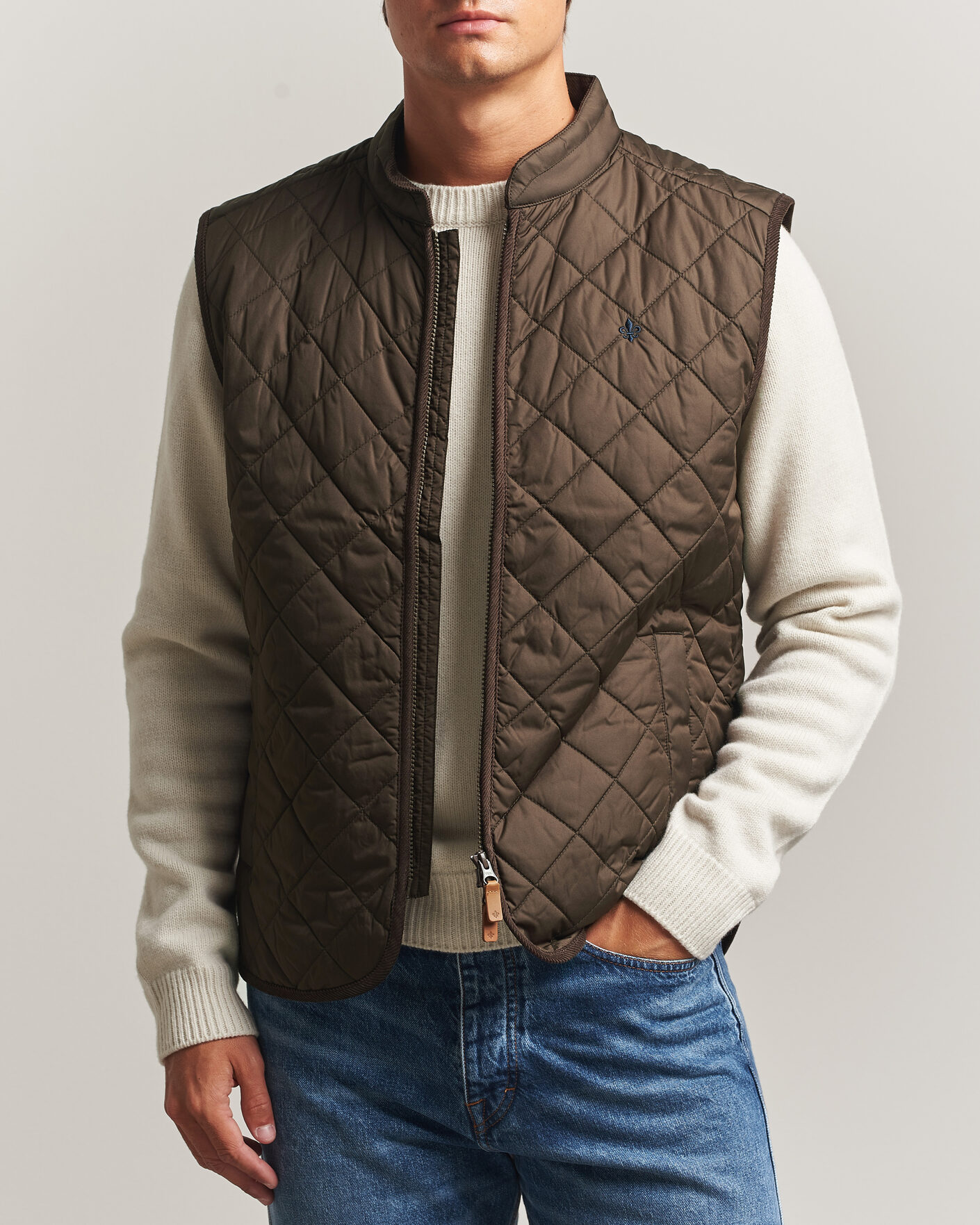 Homme | Gilets | Morris | Teddy Quilted Vest Brown