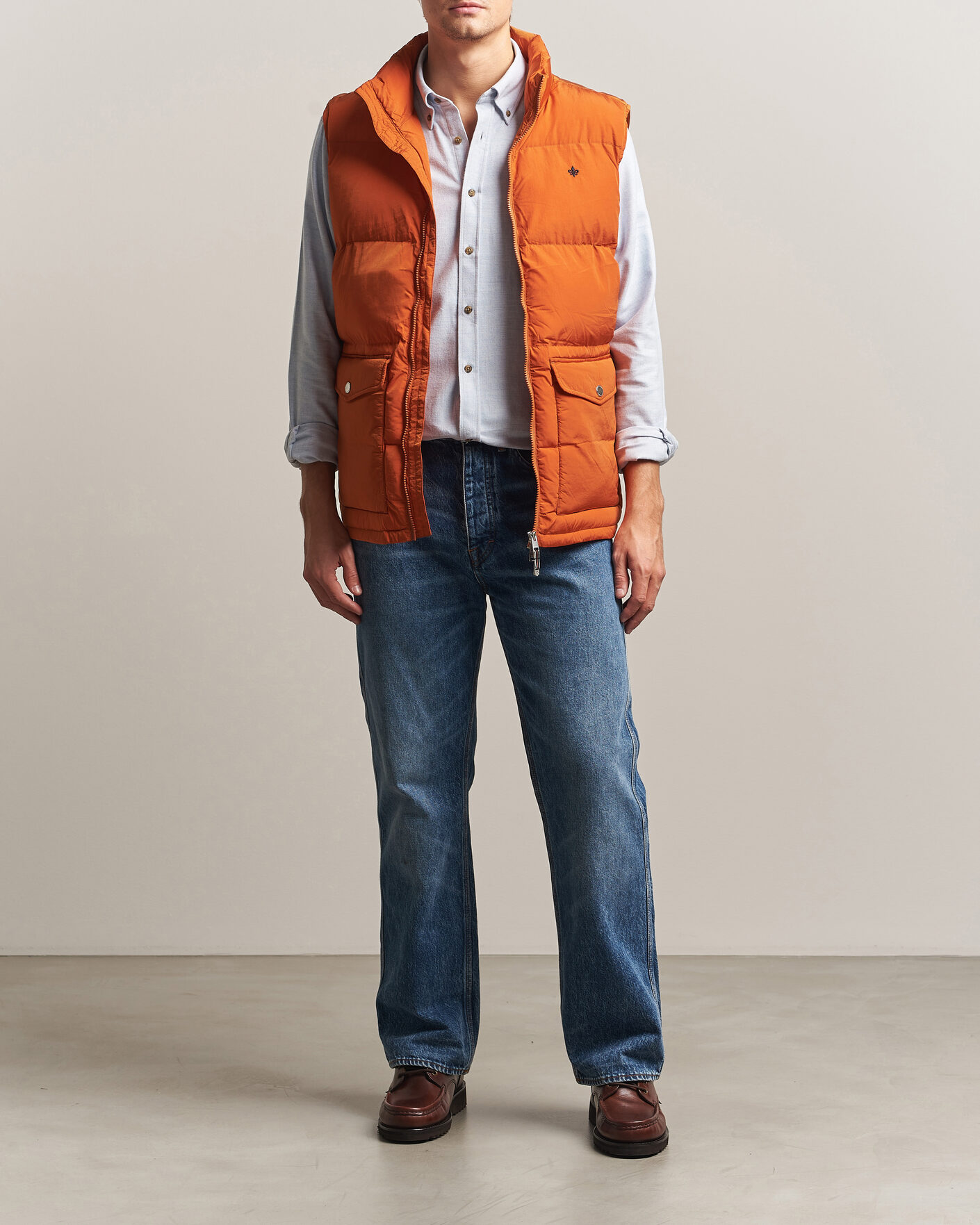 Heren | Gilets | Morris | Lennox Puffer Vest Orange