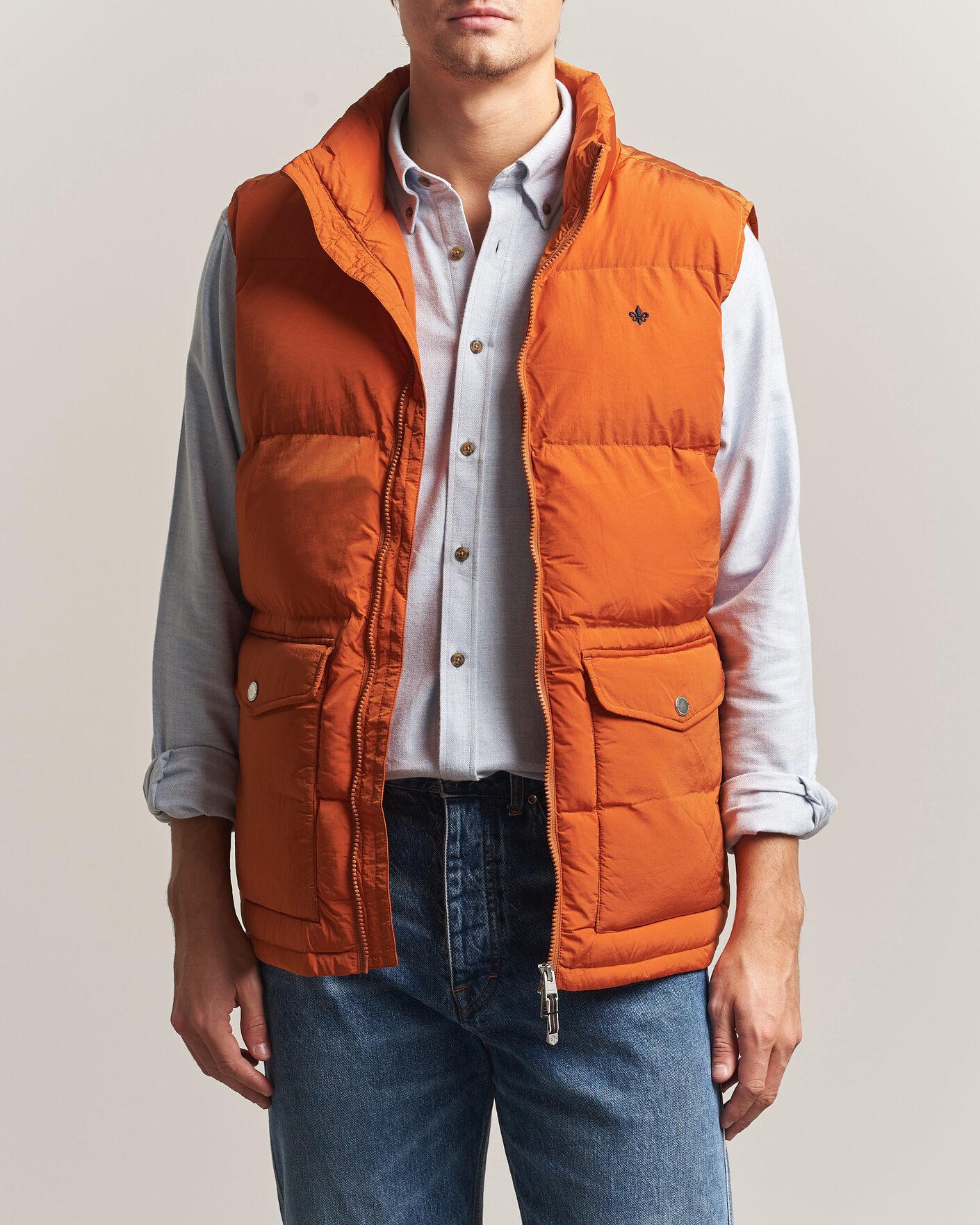 Heren | Gilets | Morris | Lennox Puffer Vest Orange