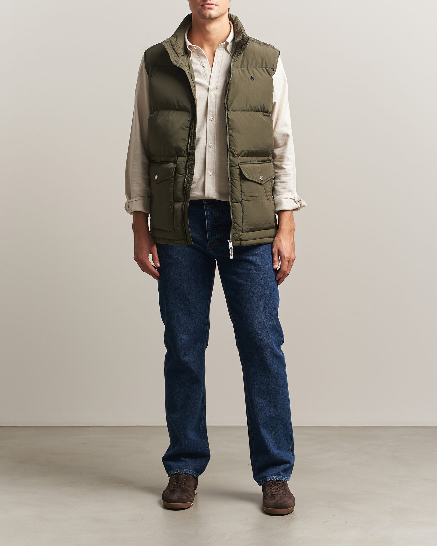 Heren | Gilets | Morris | Lennox Puffer Vest Olive
