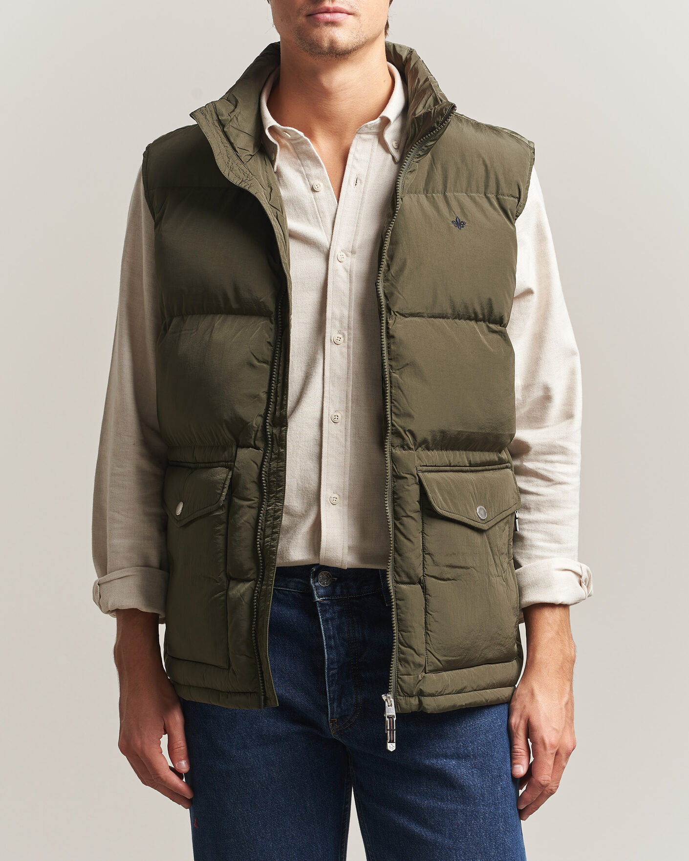 Heren | Gilets | Morris | Lennox Puffer Vest Olive