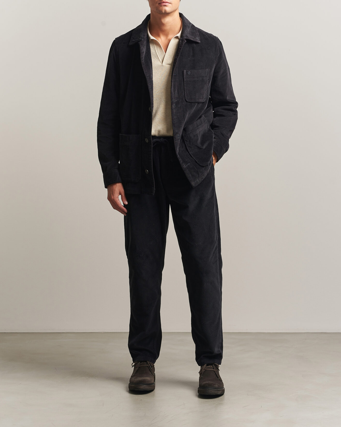 Heren | Overhemden | Morris | Fenix Cord Shirt Jacket Blue