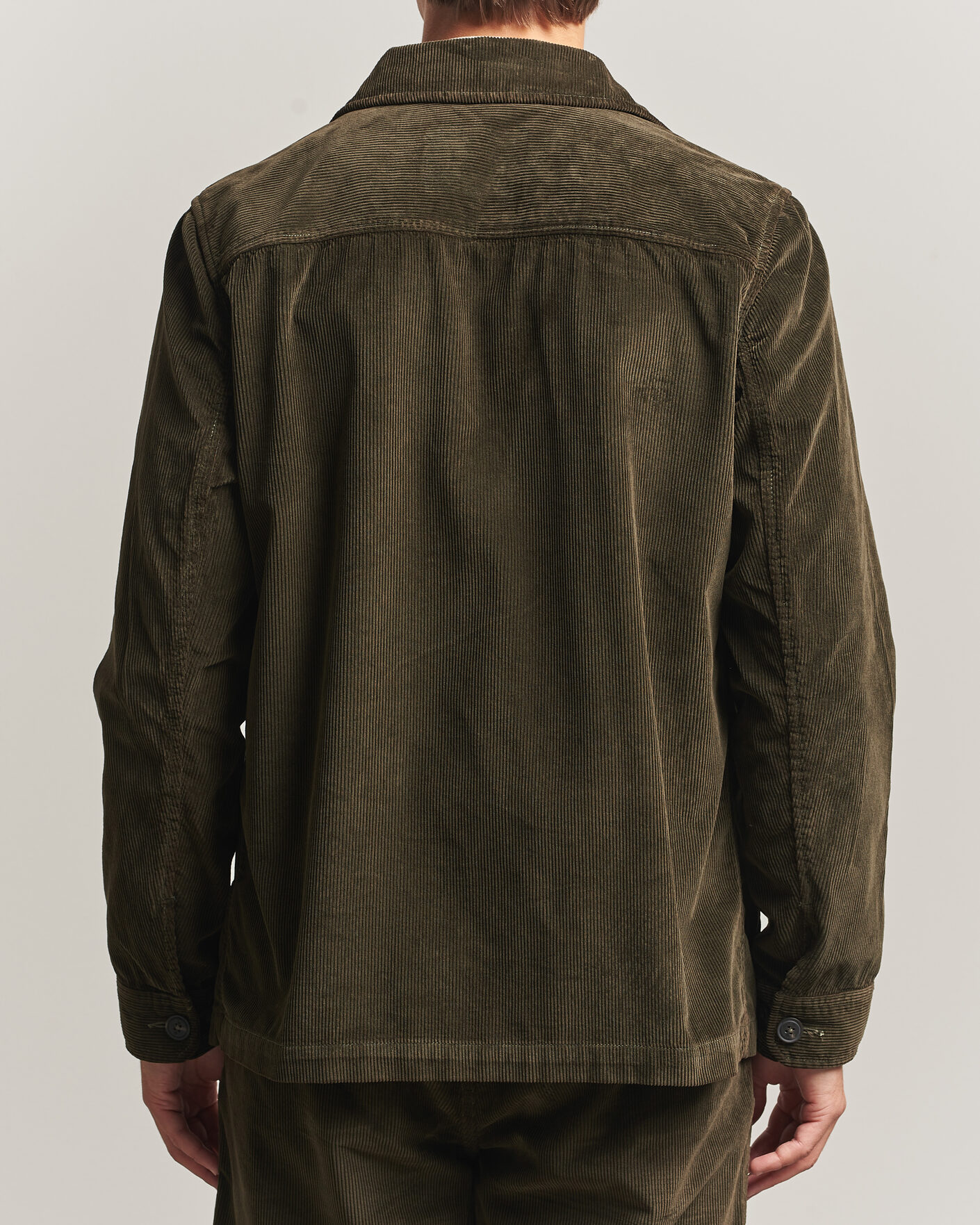 Heren | Overhemden | Morris | Fenix Cord Shirt Jacket Olive