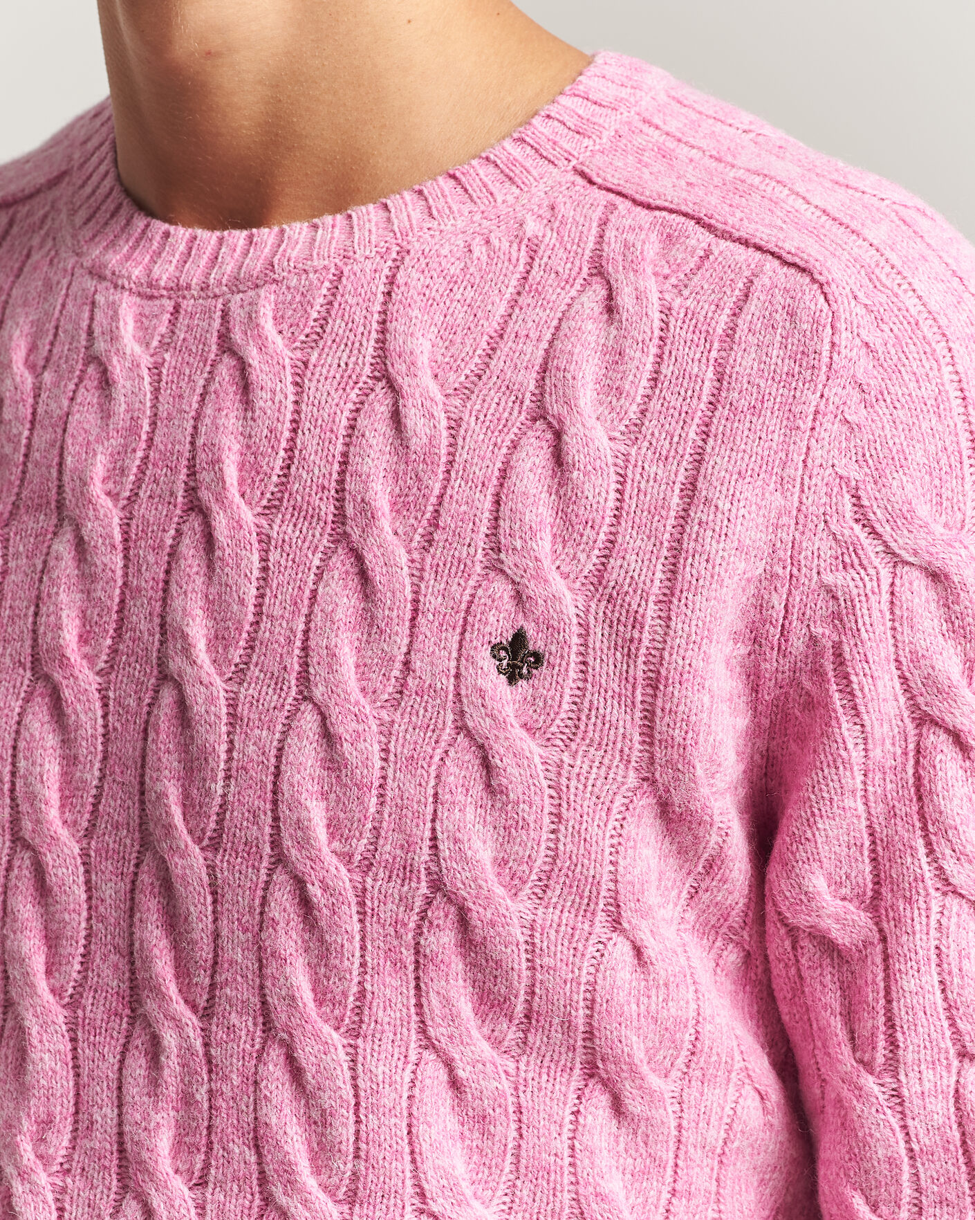 Heren | Truien | Morris | Archard Cable Sweater Pink
