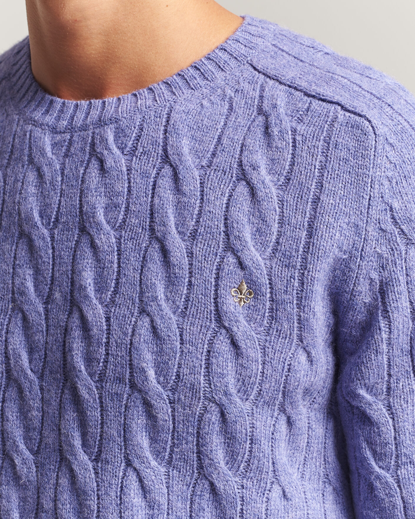 Heren | Truien | Morris | Archard Cable Sweater Purple