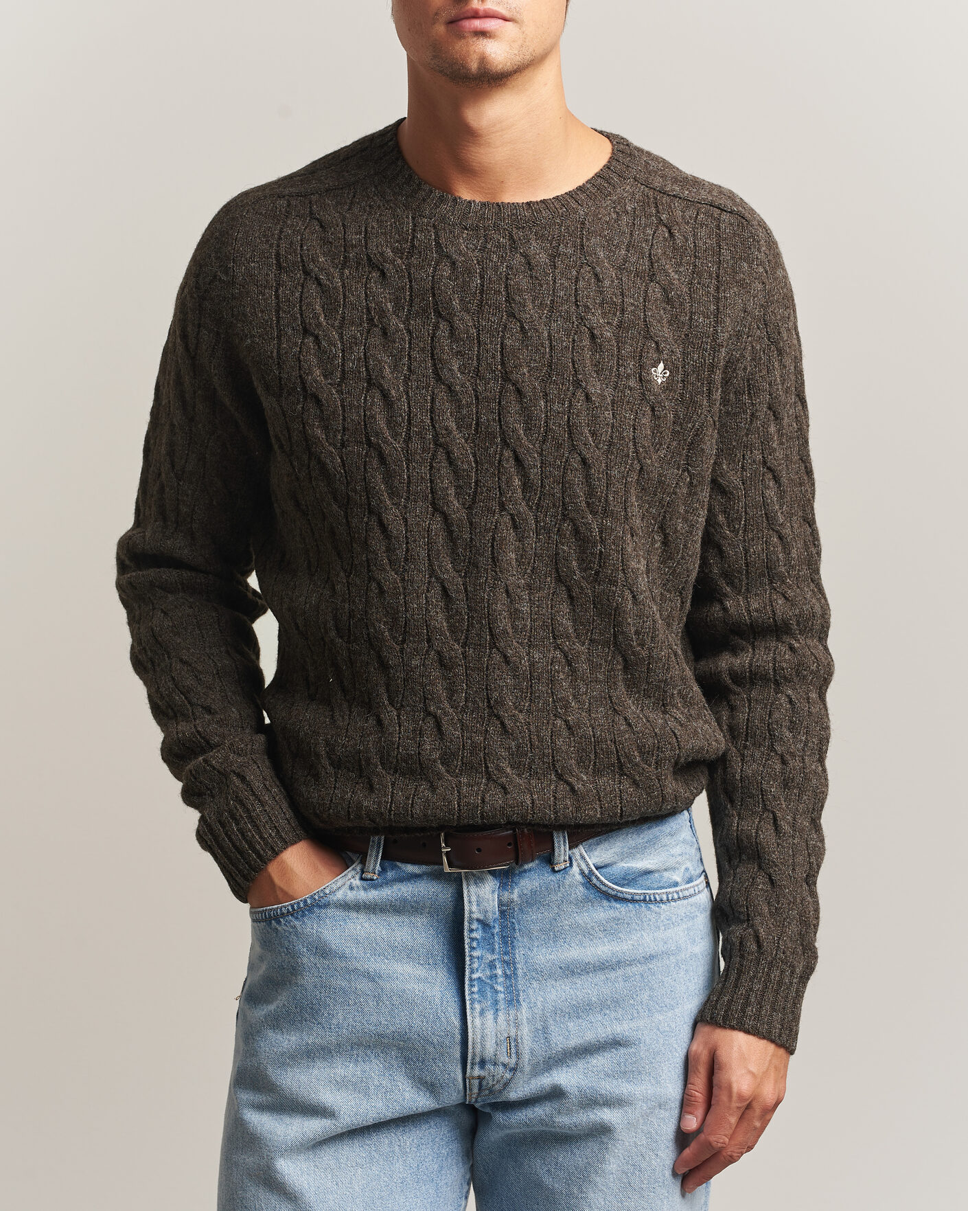 Homme | Pulls Et Tricots | Morris | Archard Cable Sweater Brown