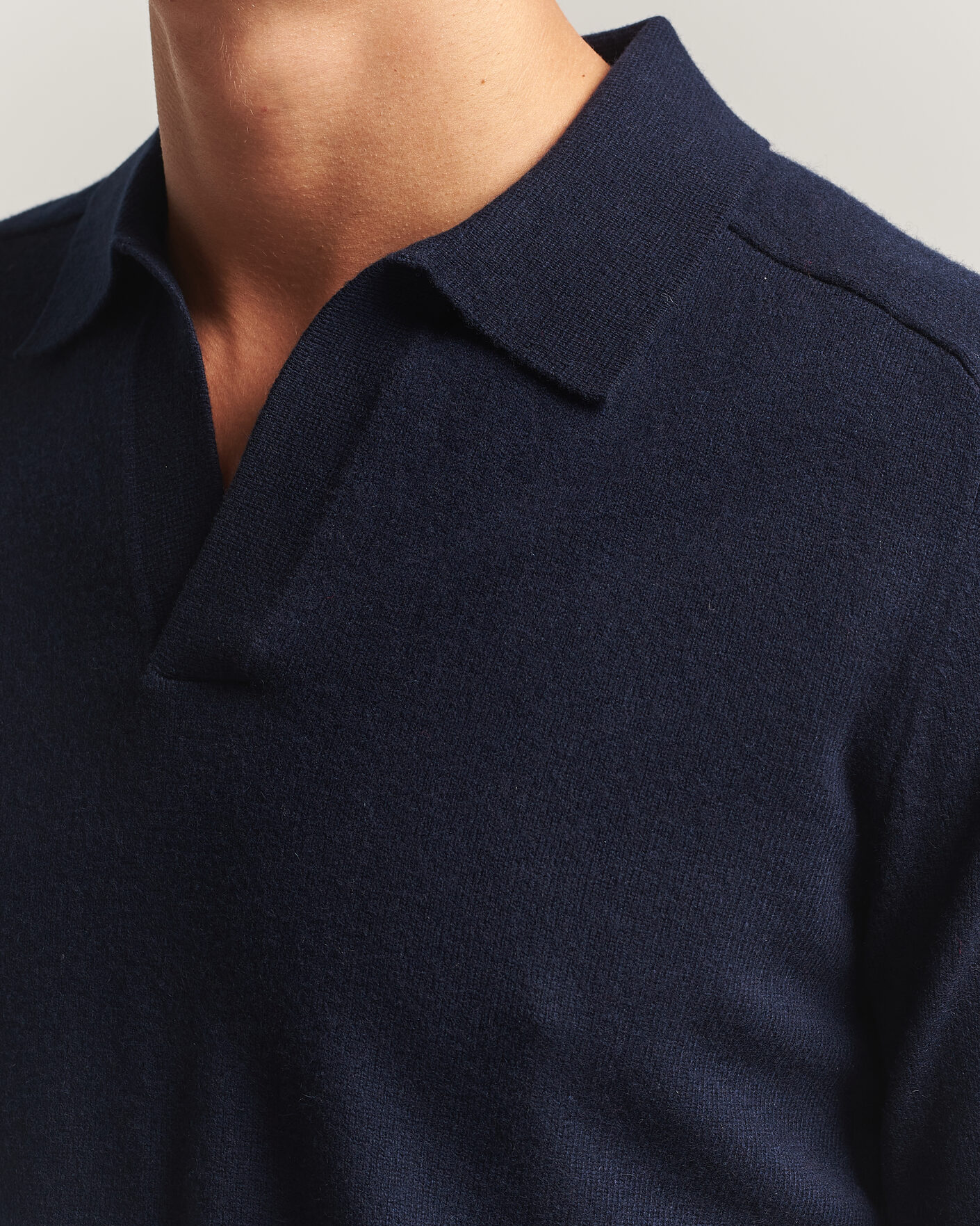 Heren | Truien | Morris | Wilfred Cashmere Resort Polo Navy