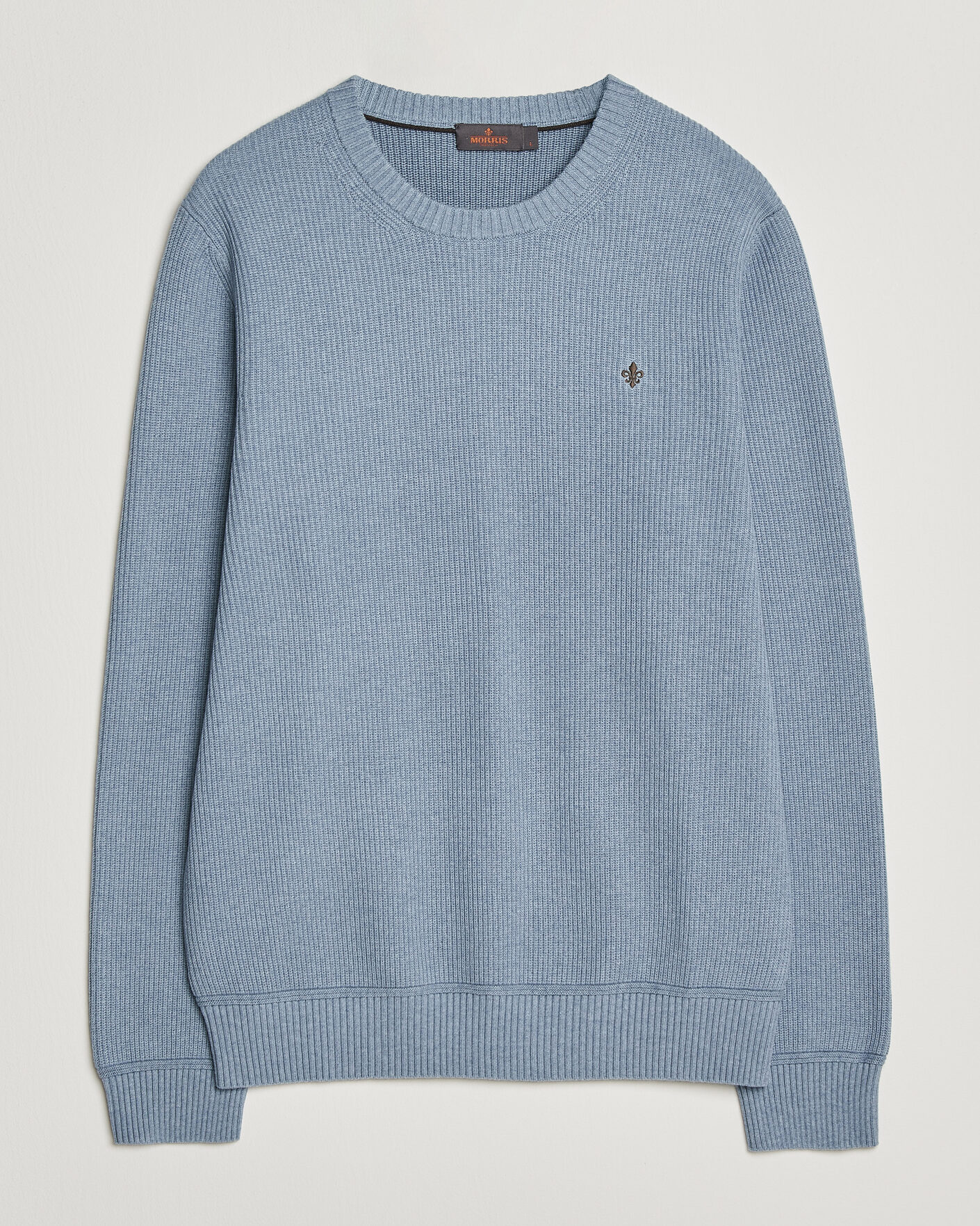 Heren | Truien | Morris | Colin O-Neck Light Blue