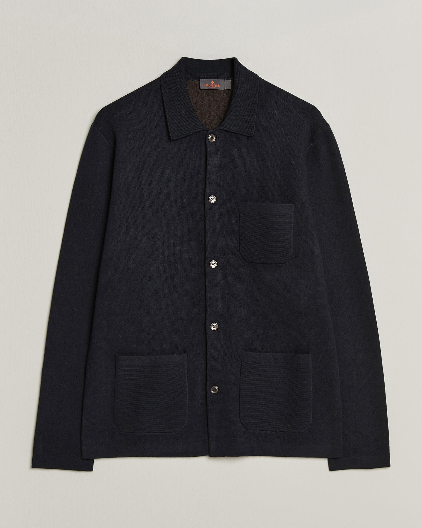 Homme | Pulls Et Tricots | Morris | Dudley Knitted Overshirt Navy