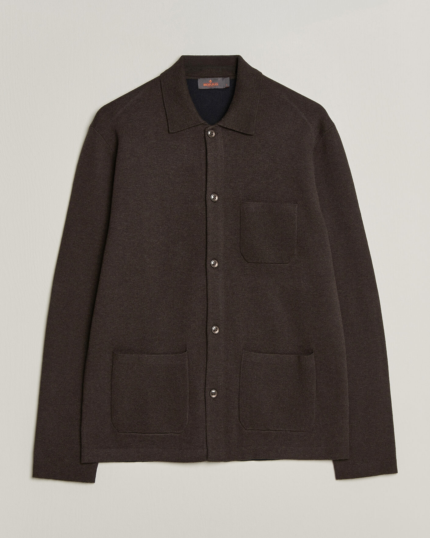 Homme | Pulls Et Tricots | Morris | Dudley Knitted Overshirt Brown