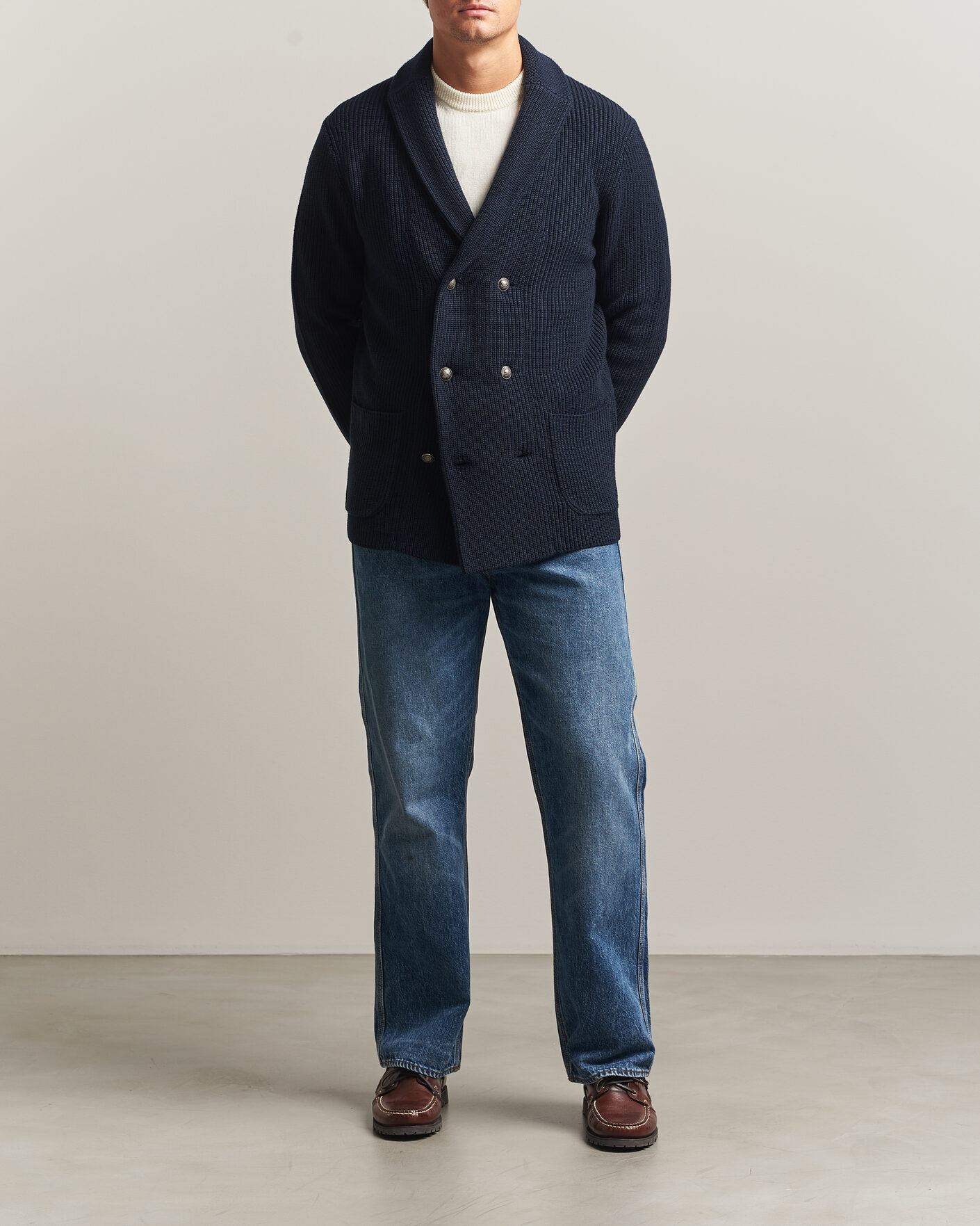 Homme | Pulls Et Tricots | Morris | Brayden DB Shawl Cardigan Navy