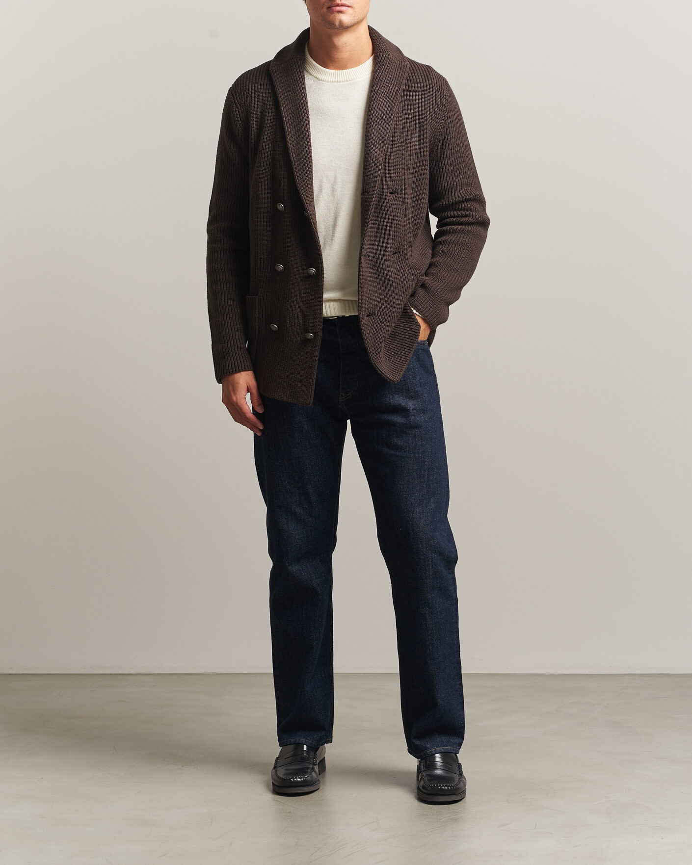 Homme | Pulls Et Tricots | Morris | Brayden DB Shawl Cardigan Brown