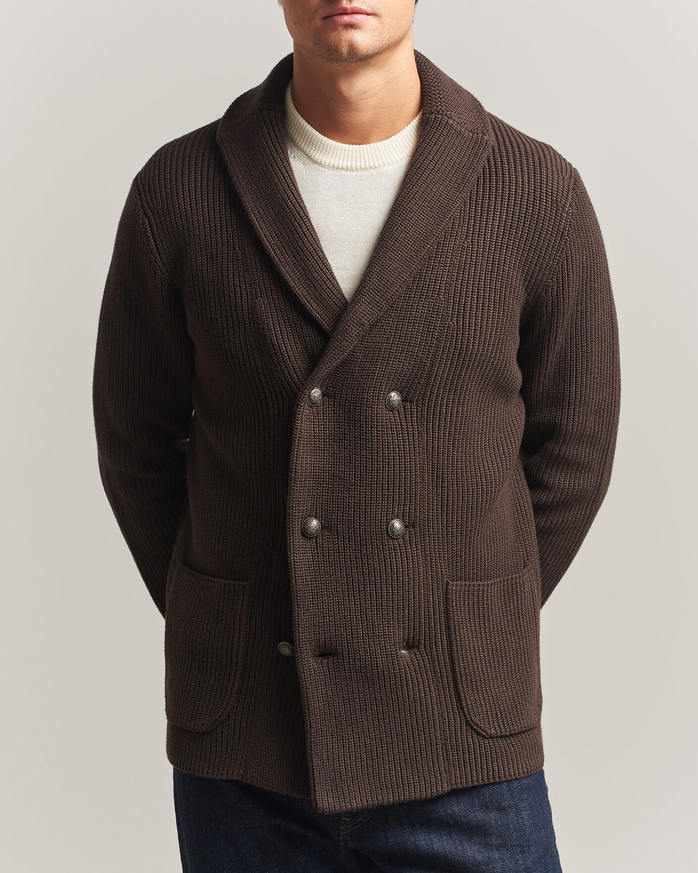Homme | Pulls Et Tricots | Morris | Brayden DB Shawl Cardigan Brown