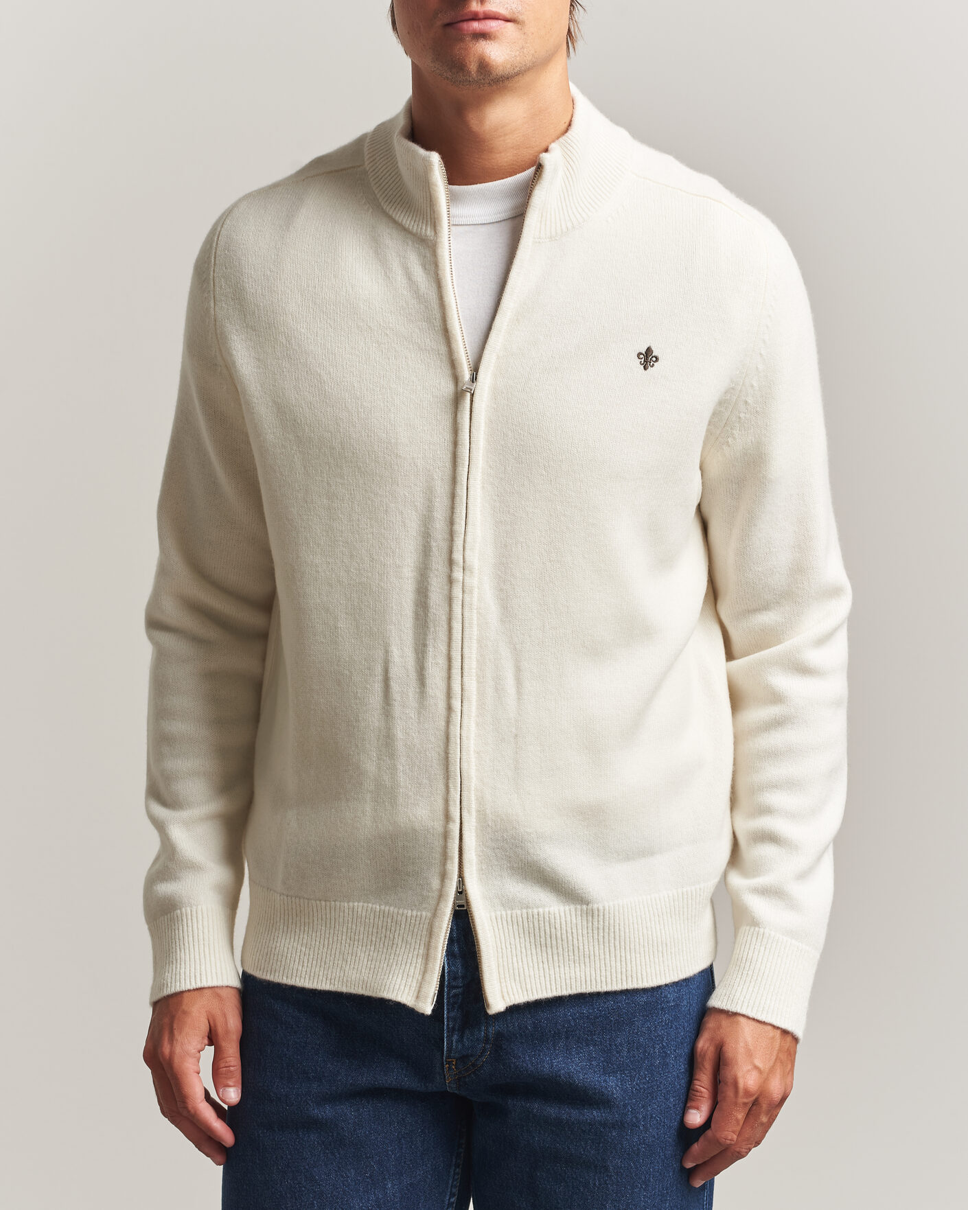 Heren | Truien | Morris | Hertford Zip Cardigan Off White