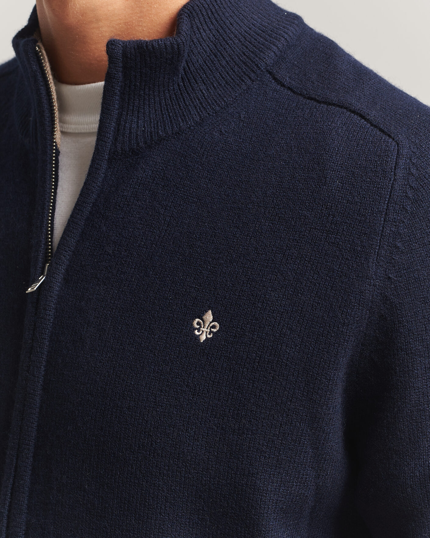 Heren | Truien | Morris | Hertford Zip Cardigan Navy