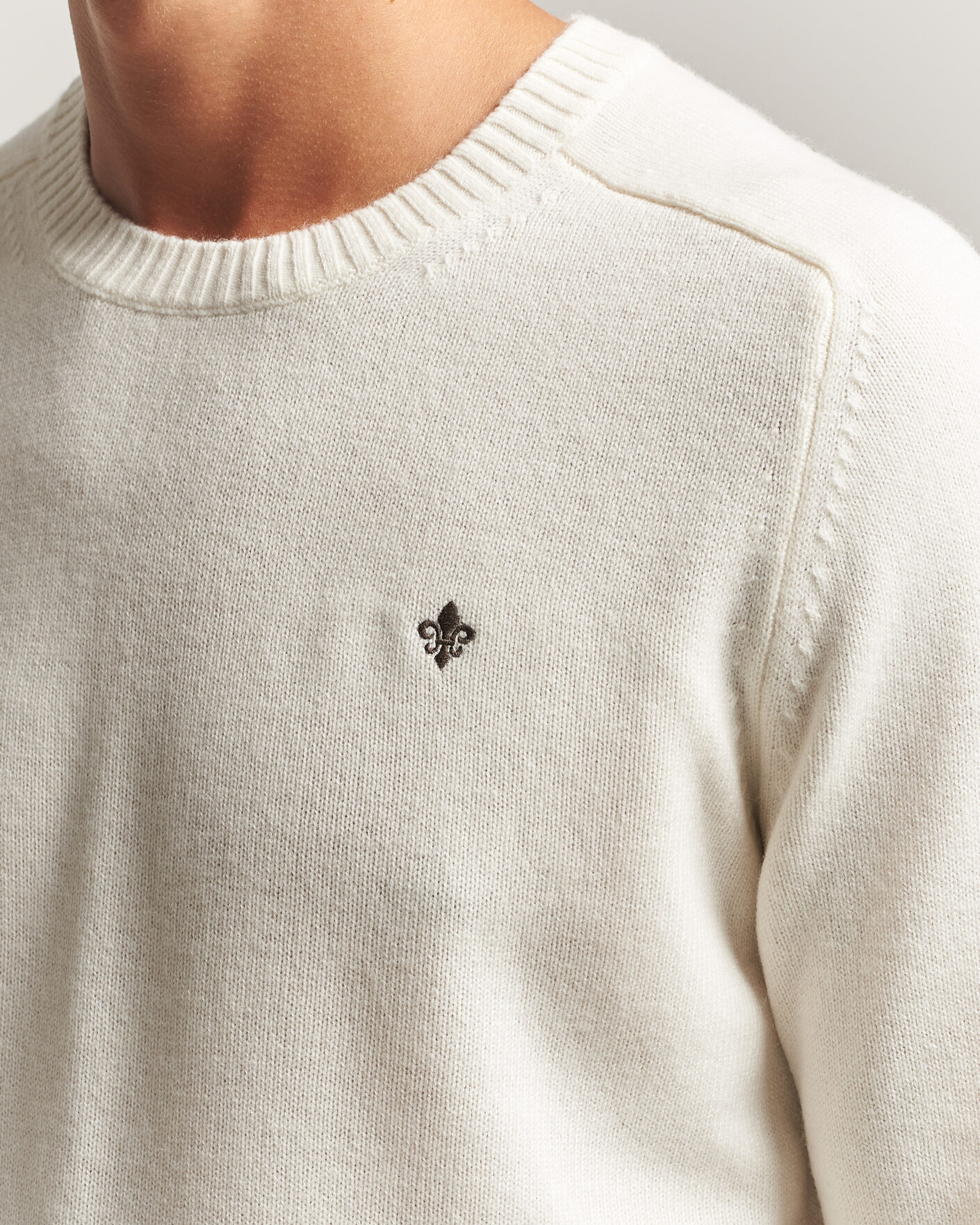 Homme | Pulls Et Tricots | Morris | Hertford Lambswool Crew Neck Off White