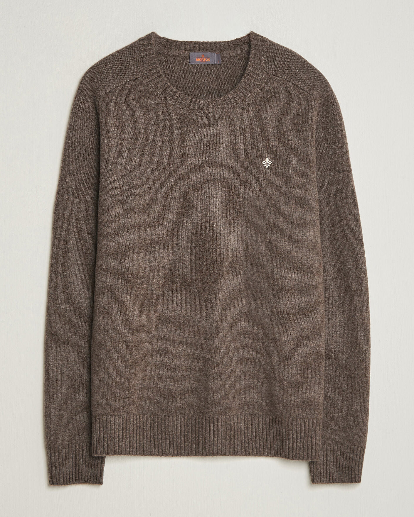 Heren | Truien | Morris | Hertford Lambswool Crew Neck Brown