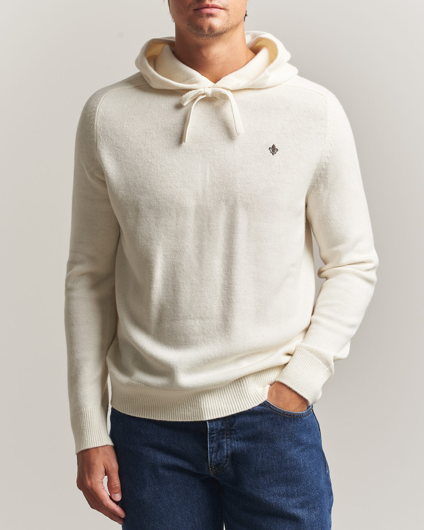 Heren | Truien | Morris | Hertford Lambswool Hoodie Off White