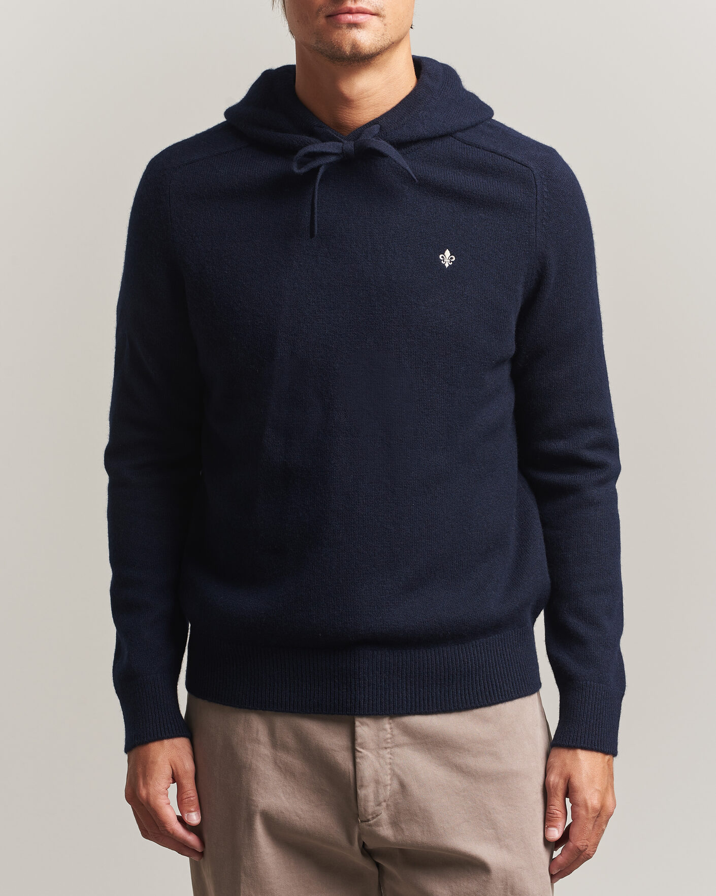 Homme | Pulls Et Tricots | Morris | Hertford Lambswool Hoodie Navy