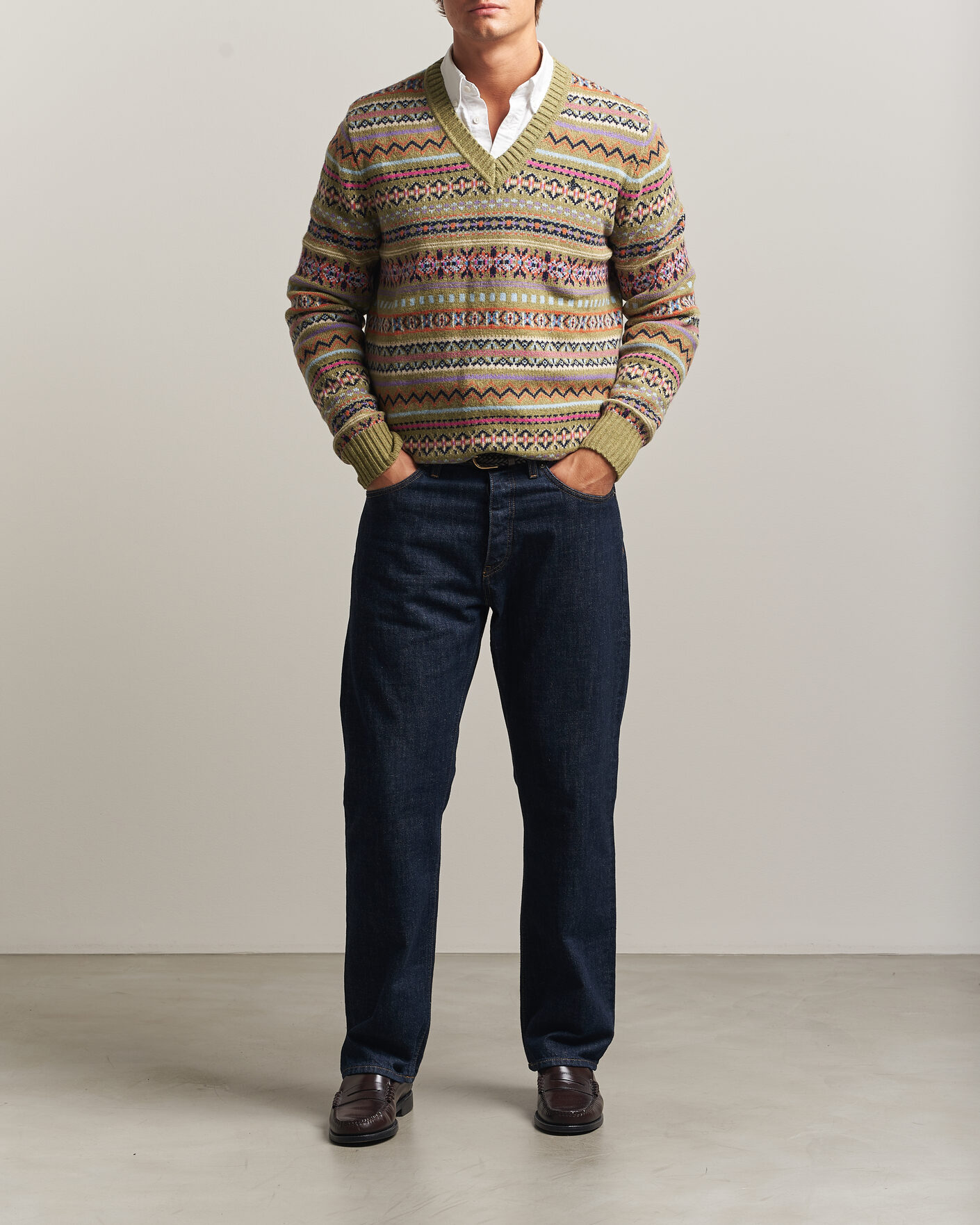 Homme | Pulls Et Tricots | Morris | Tavish V-Neck Olive