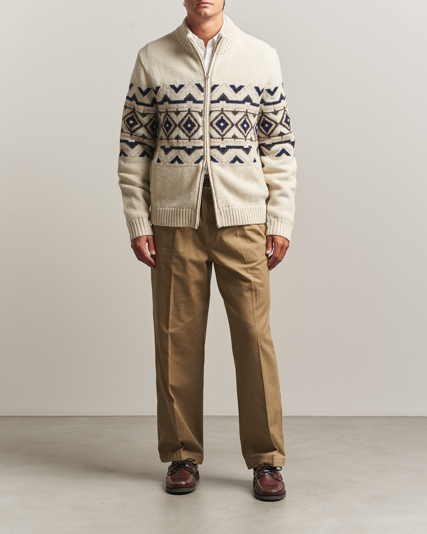 Homme | Pulls Et Tricots | Morris | Hadley Zip Cardigan Off White