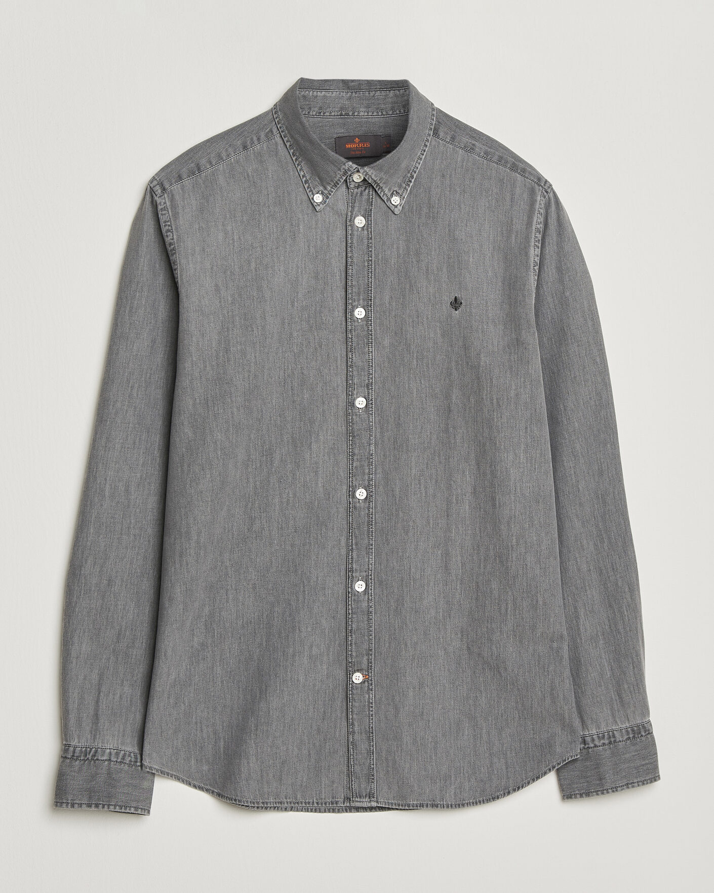 Heren | Overhemden | Morris | Light Denim Shirt Grey