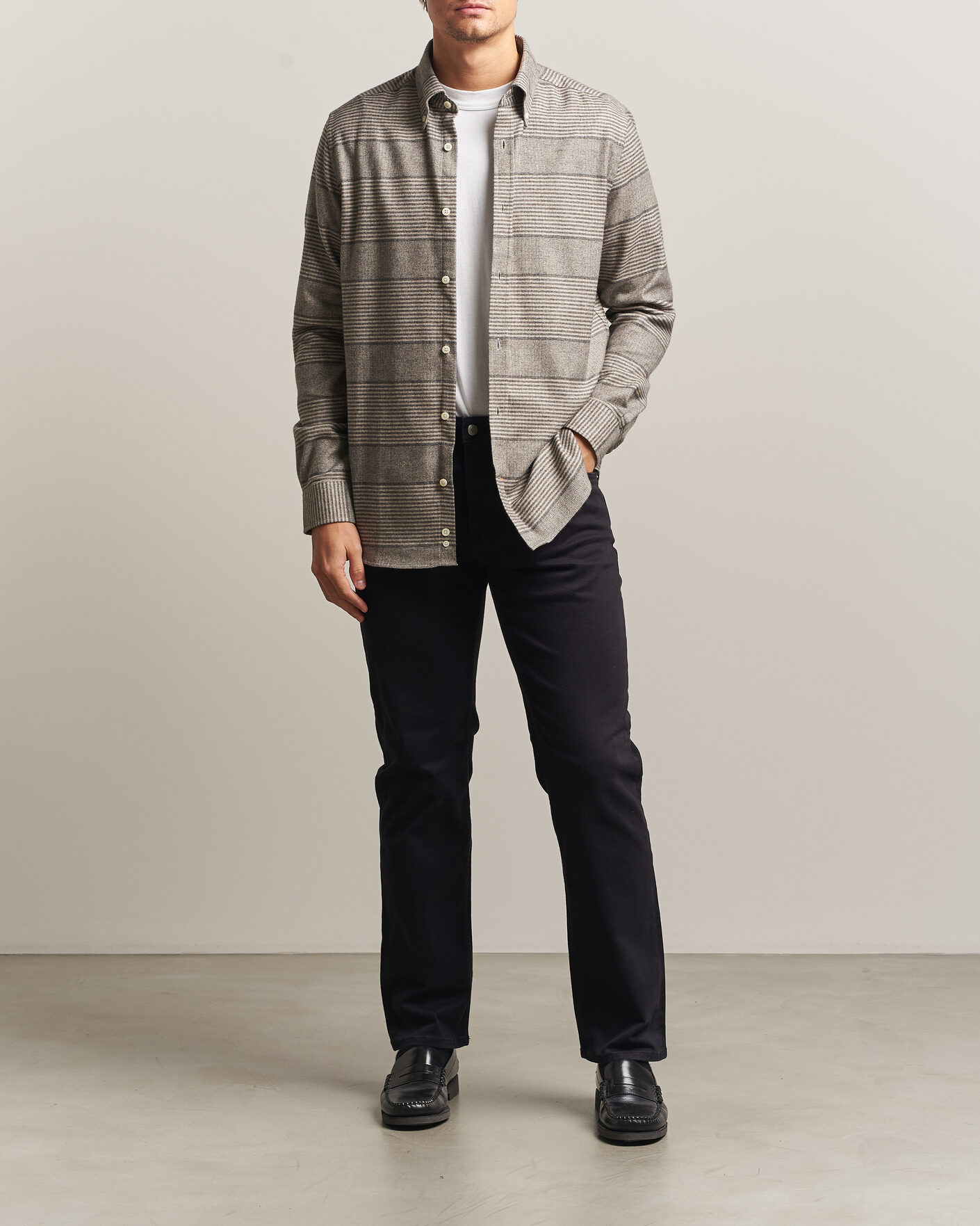Homme | Chemises | Morris | Soft Lama Check Shirt Camel