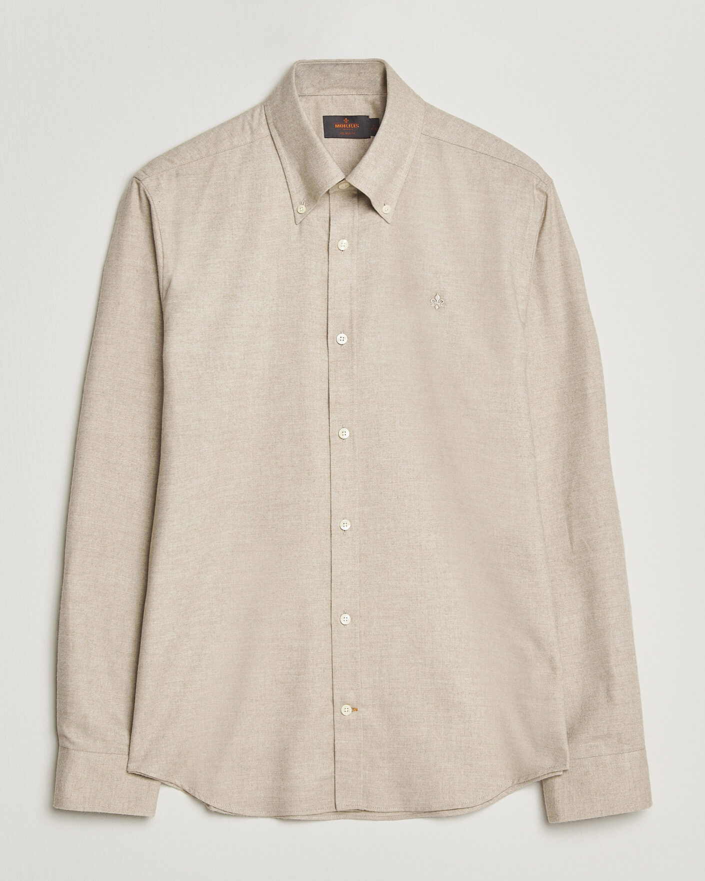 Heren | Overhemden | Morris | Cashmere Twill Shirt Khaki