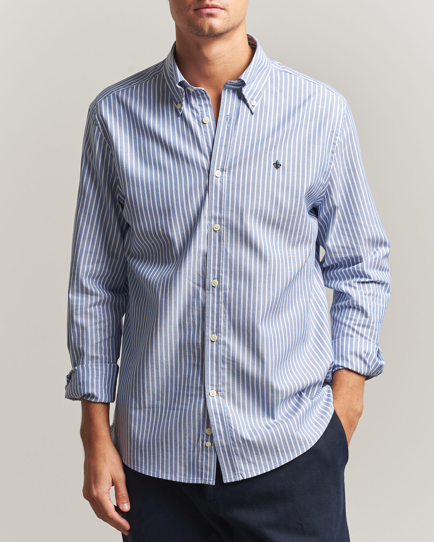 Homme | Chemises | Morris | Fine Oxford Shirt Blue