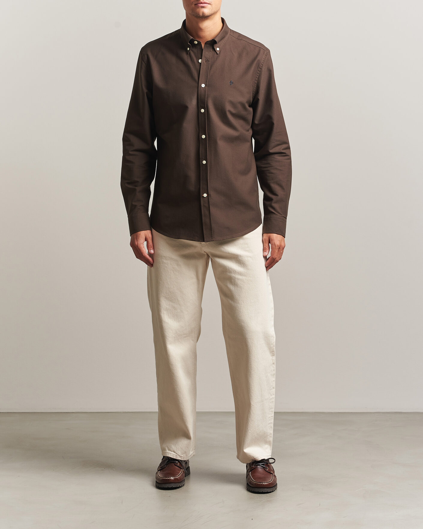 Homme | Chemises | Morris | Douglas Oxford Shirt Brown