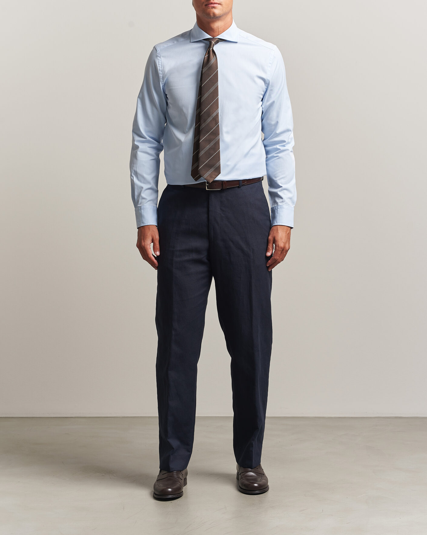 Heren | Overhemden | Morris | Twill Shirt Light Blue