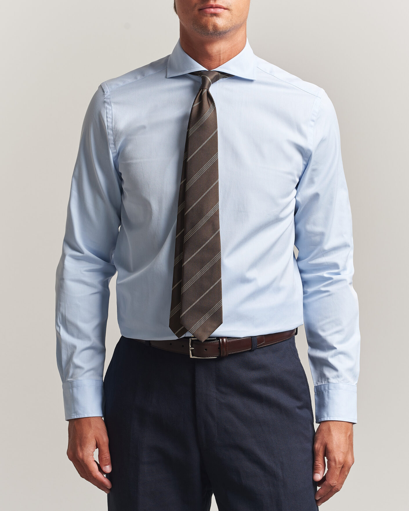 Heren | Overhemden | Morris | Twill Shirt Light Blue