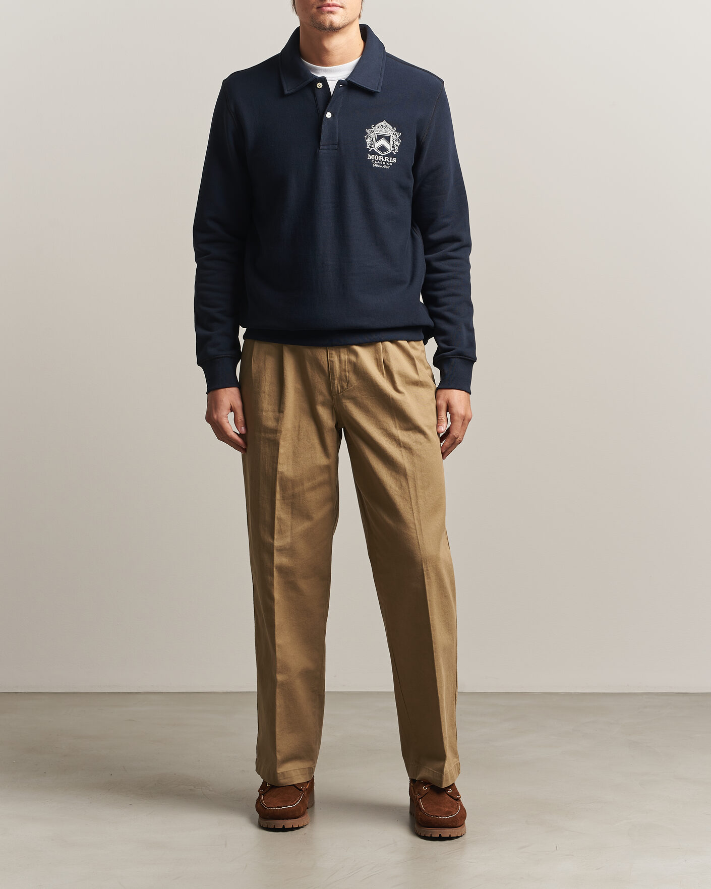 Heren | Truien | Morris | Winston Polo Sweatshirt Old Blue