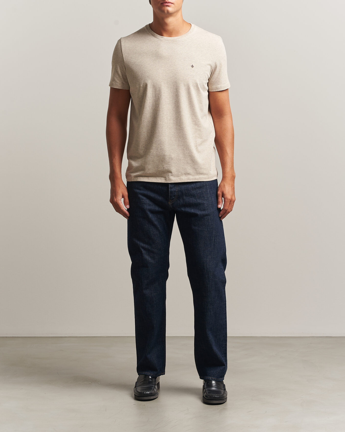 Heren | T-shirts | Morris | James Crew Neck T-Shirt Khaki