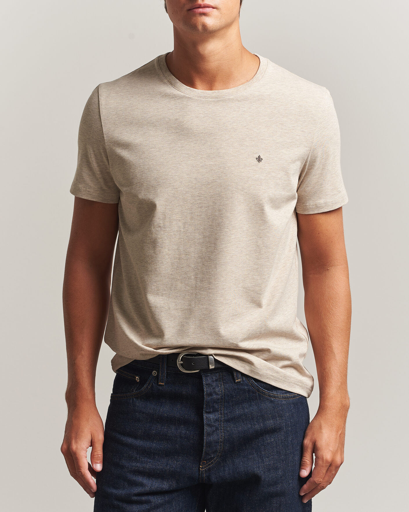 Heren | T-shirts | Morris | James Crew Neck T-Shirt Khaki
