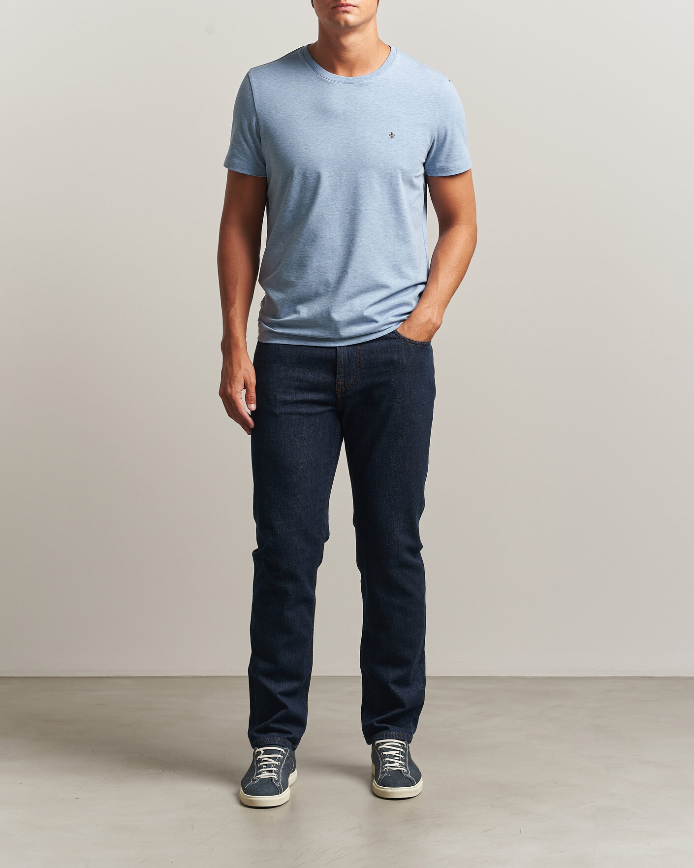 Homme | T-shirts | Morris | James Crew Neck T-Shirt Blue