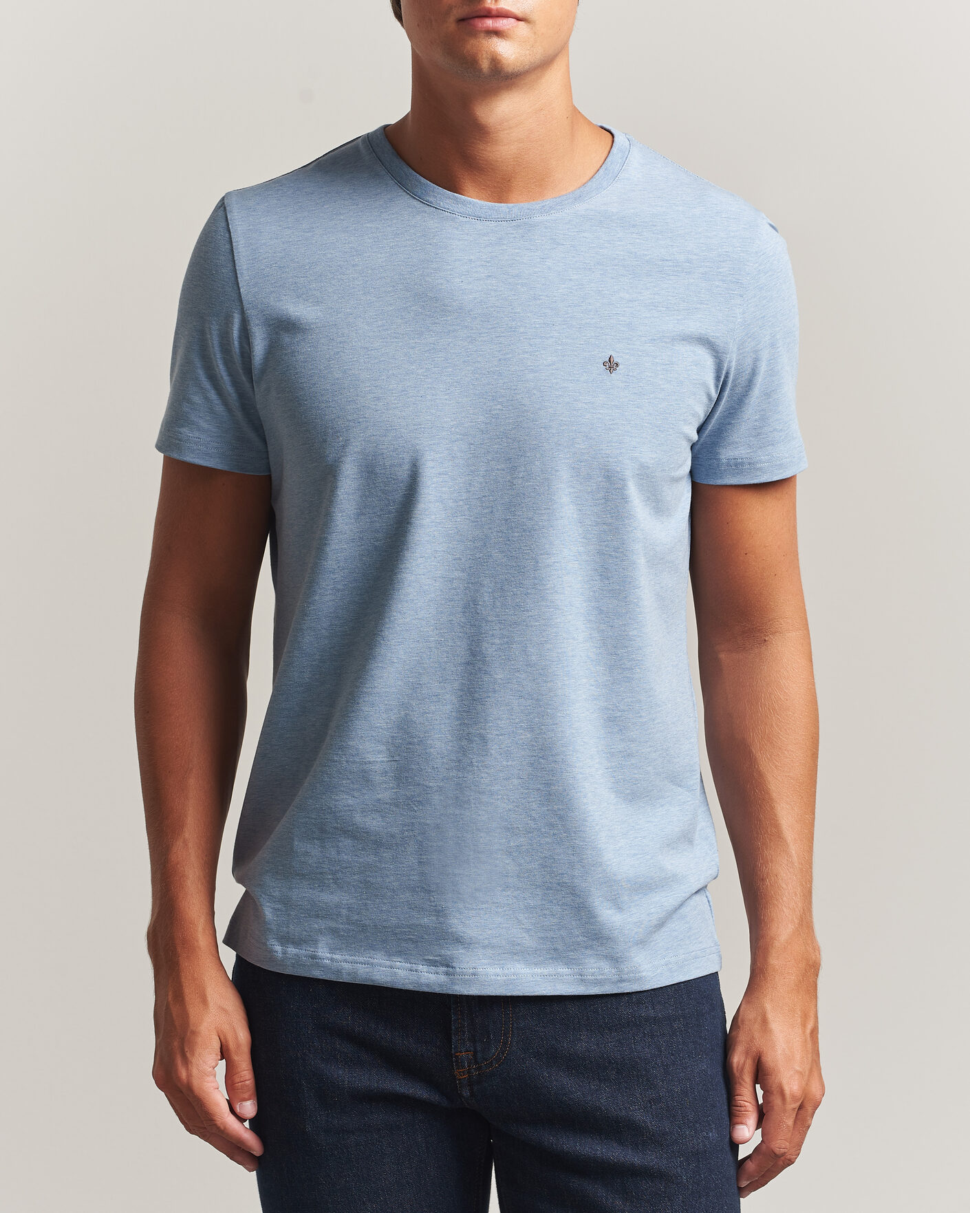 Homme | T-shirts | Morris | James Crew Neck T-Shirt Blue